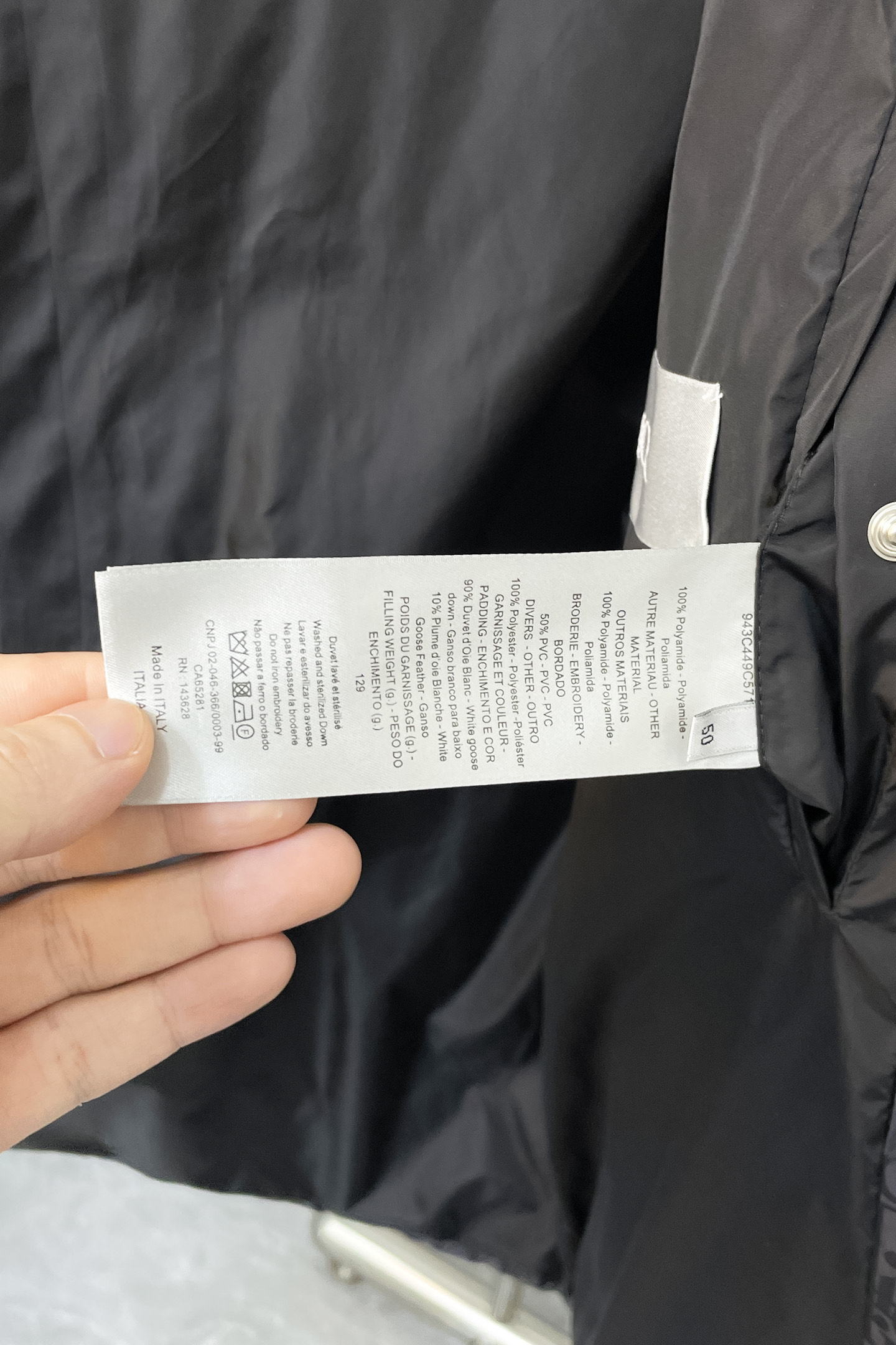 Dior Male Down Jacket Slim Fit M-xl