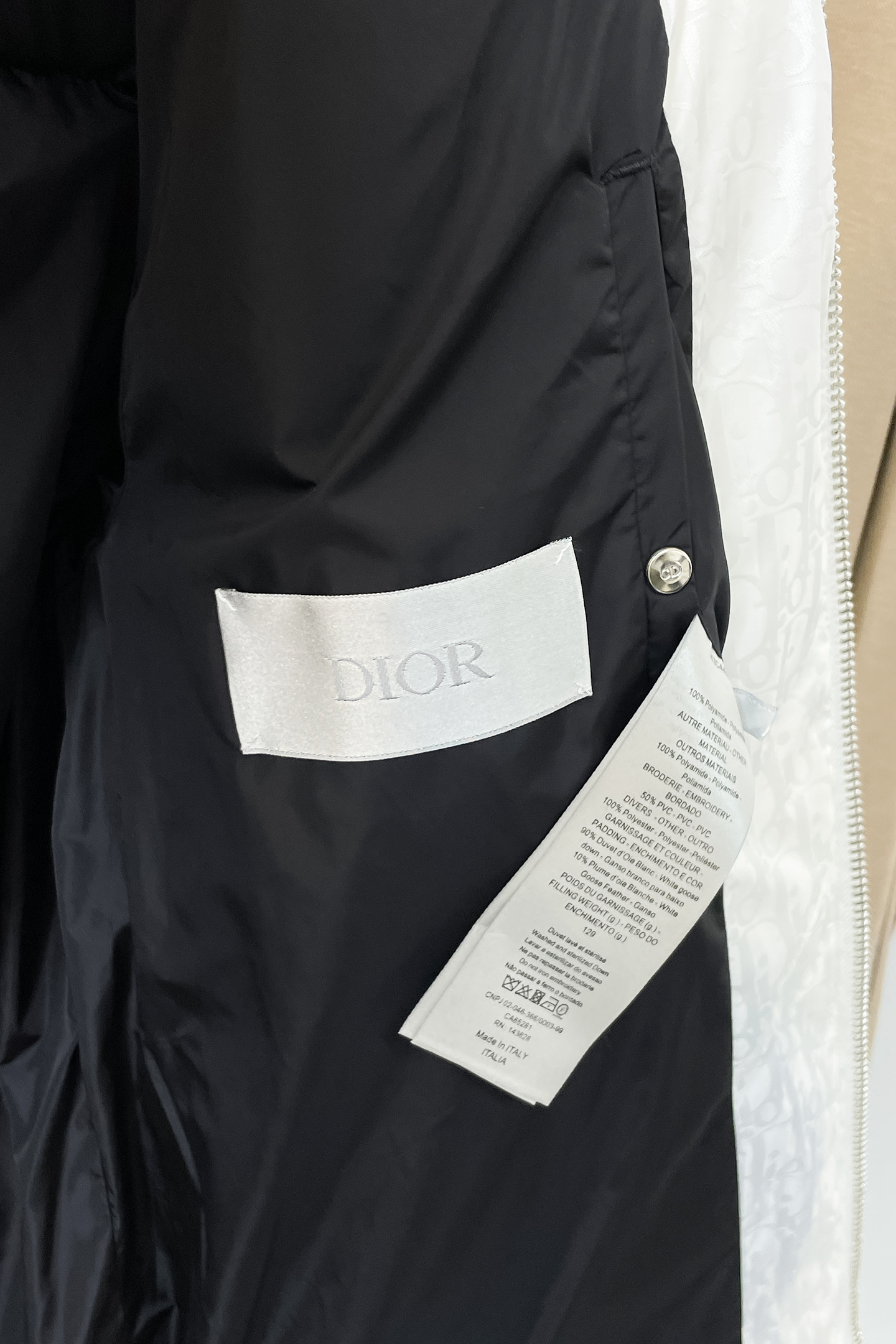 Dior Male Down Jacket Slim Fit M-xl