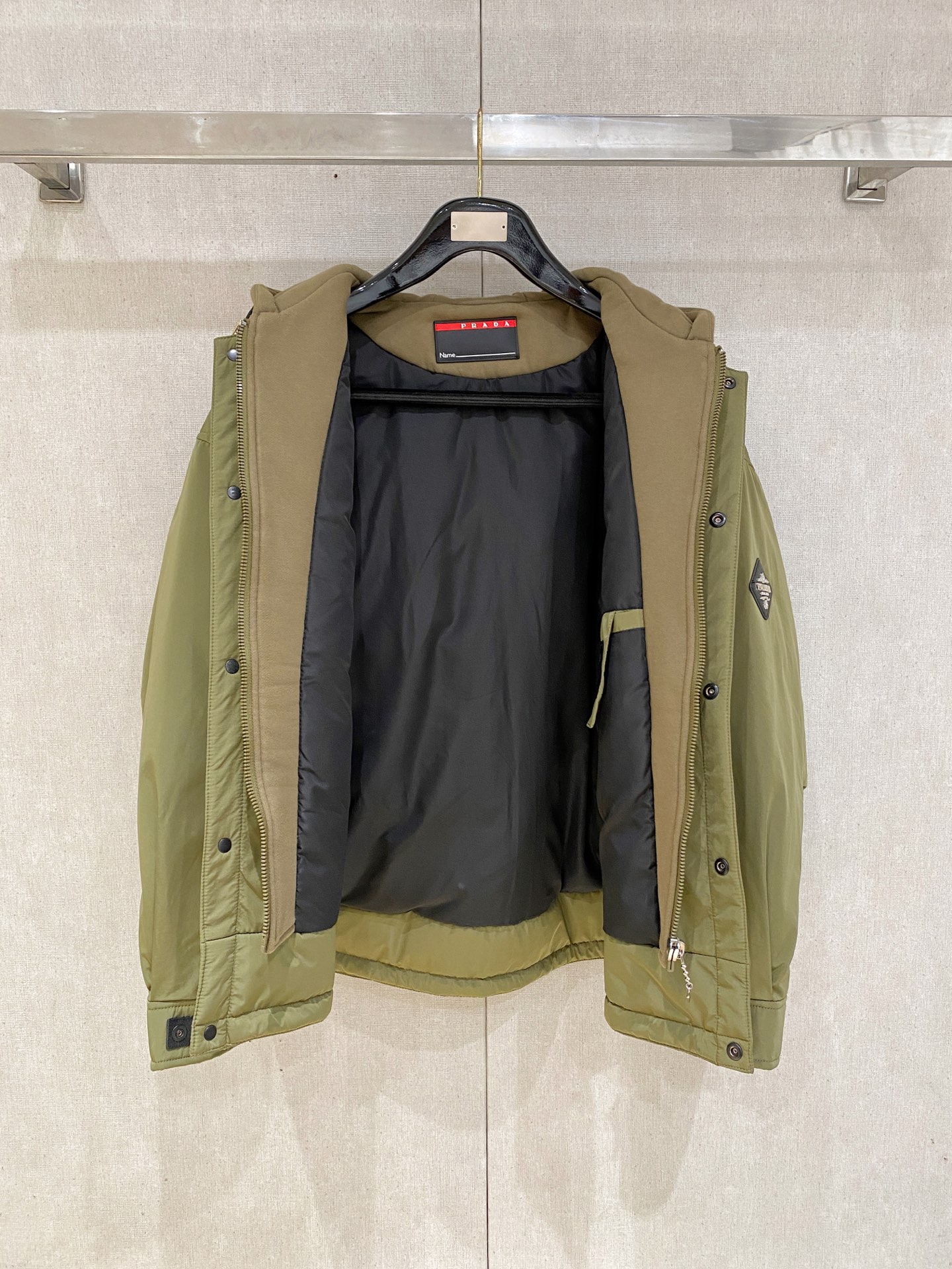 Prada Down Jacket Goose Down Black S-m-xxxl