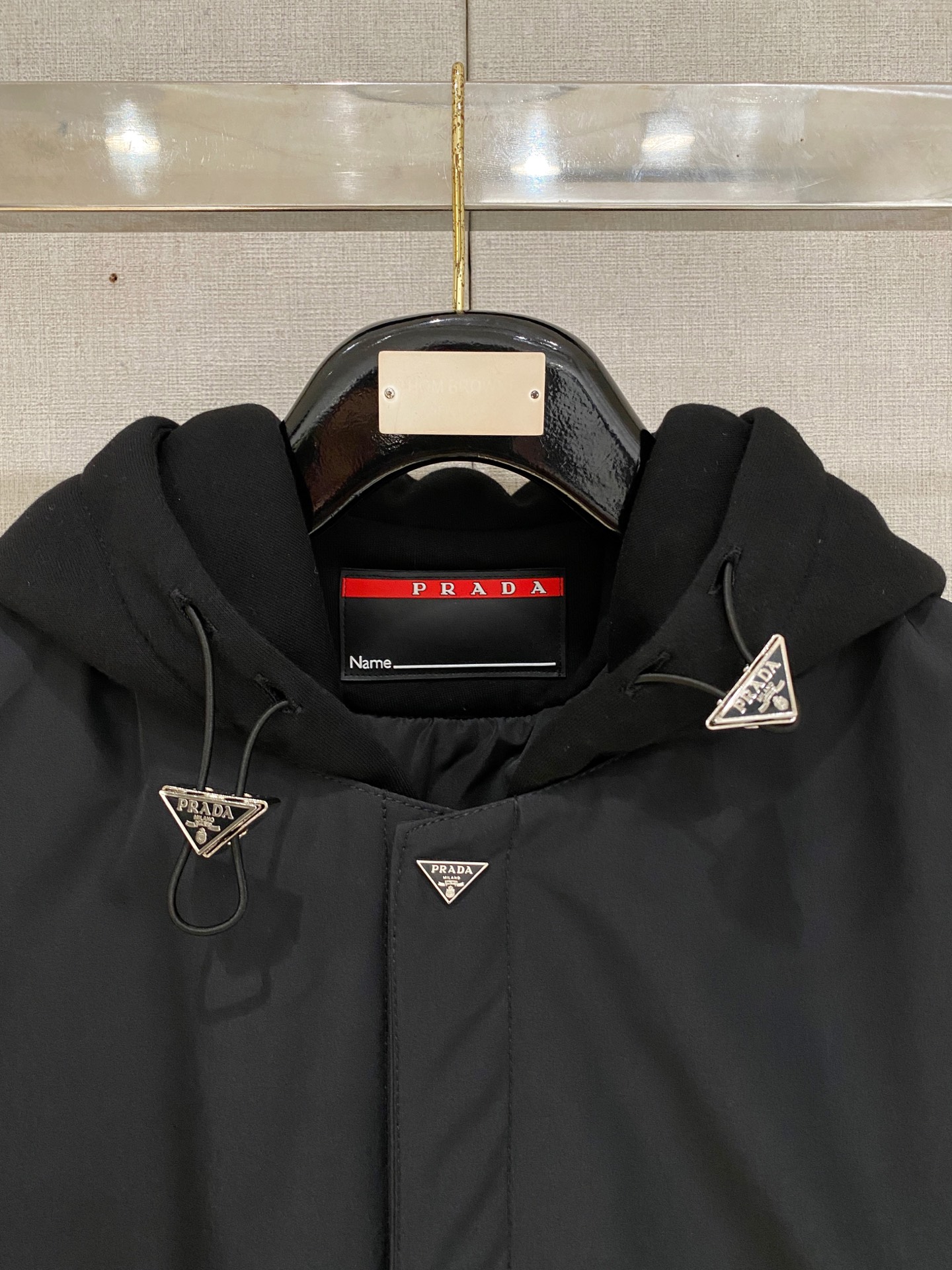 Prada Down Jacket Goose Down Black S-m-xxxl