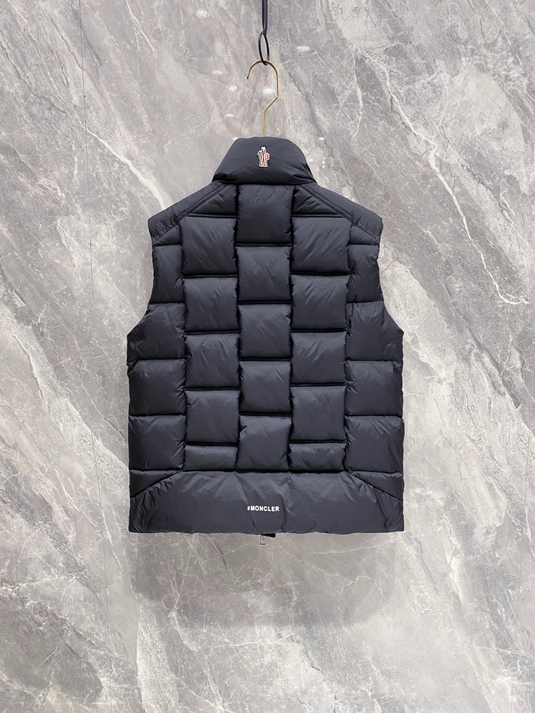 Moncler Down Vest White Duck Down Black M-l