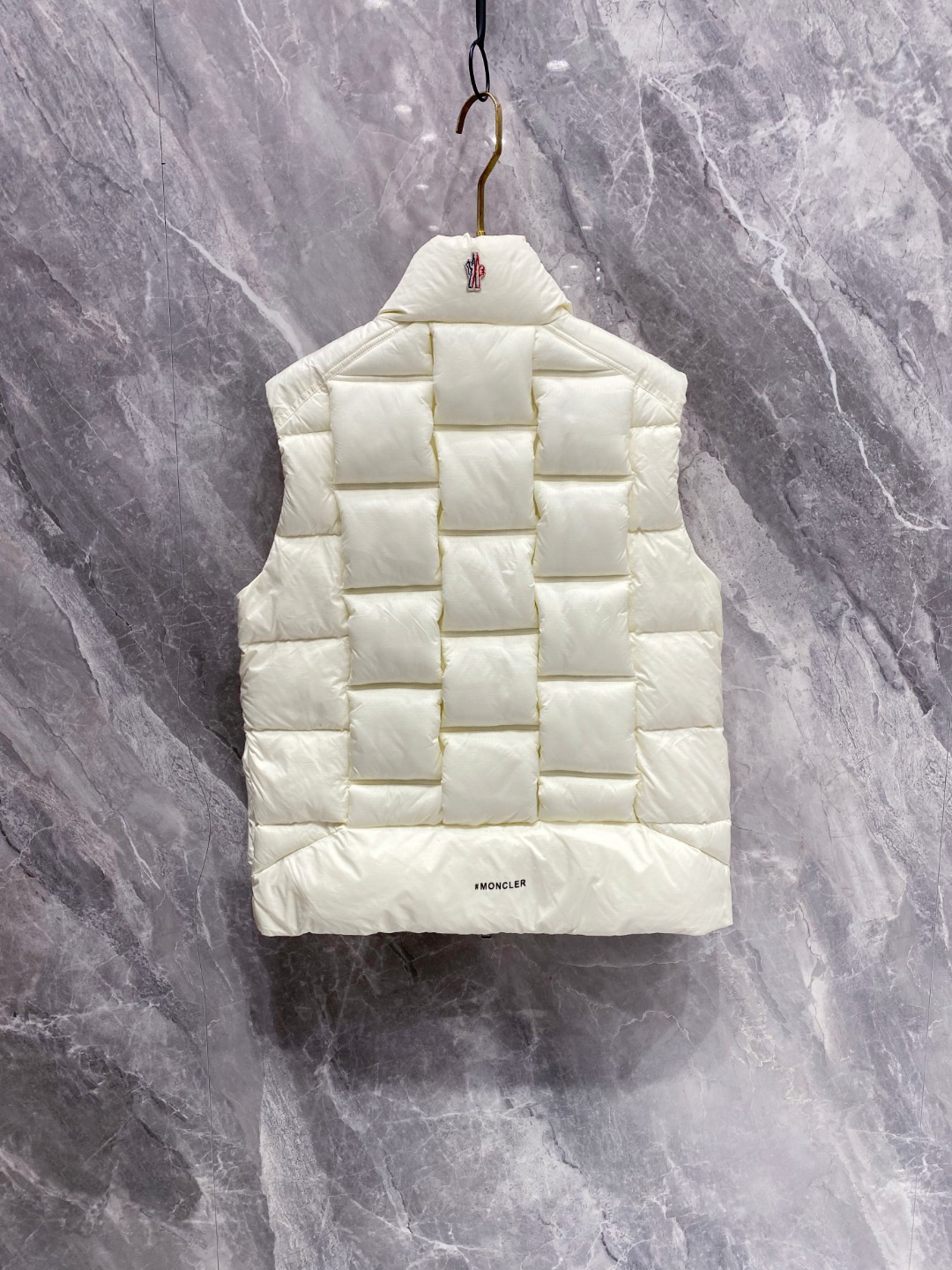 Moncler Down Vest White Duck Down Black M-l