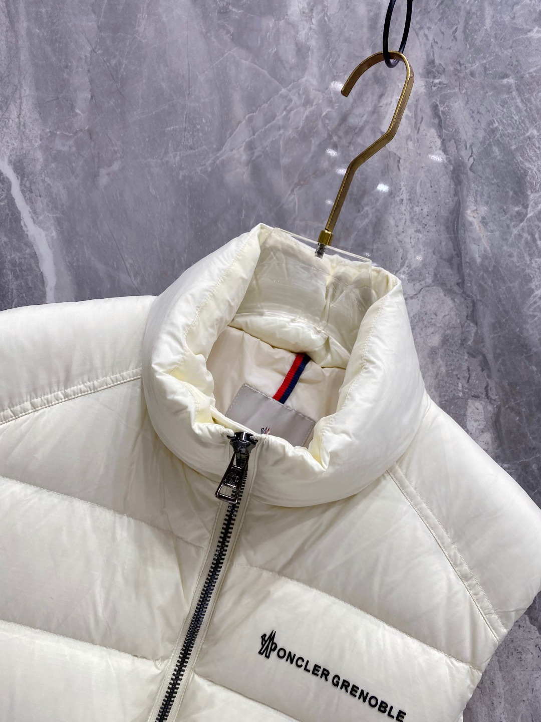 Moncler Down Vest White Duck Down Black M-l
