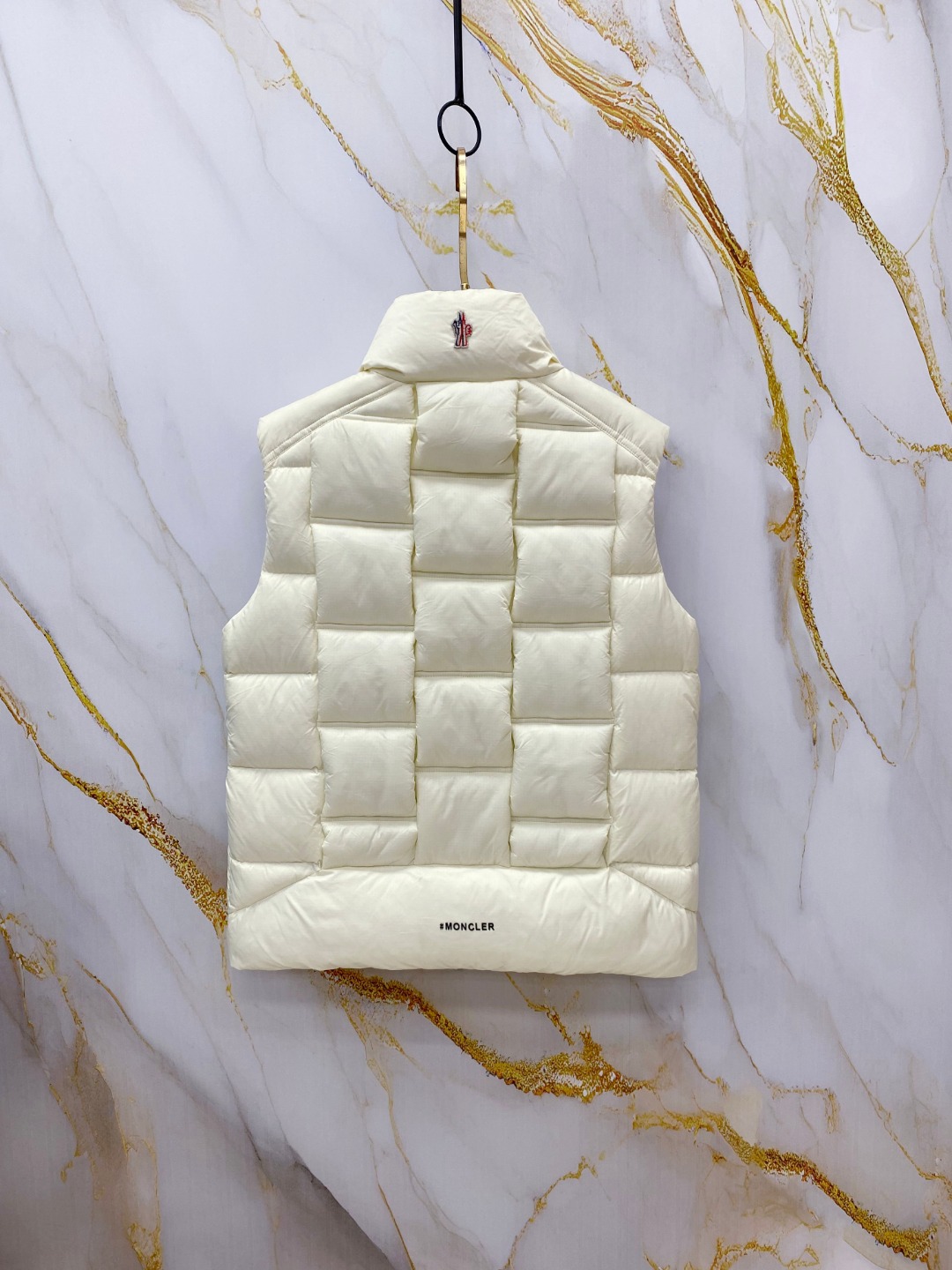 Moncler Down Vest White Duck Down Black M-l