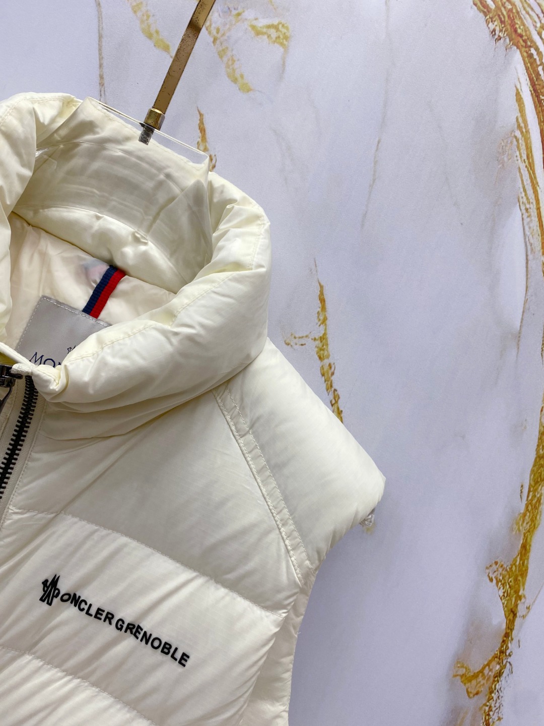 Moncler Down Vest White Duck Down Black M-l