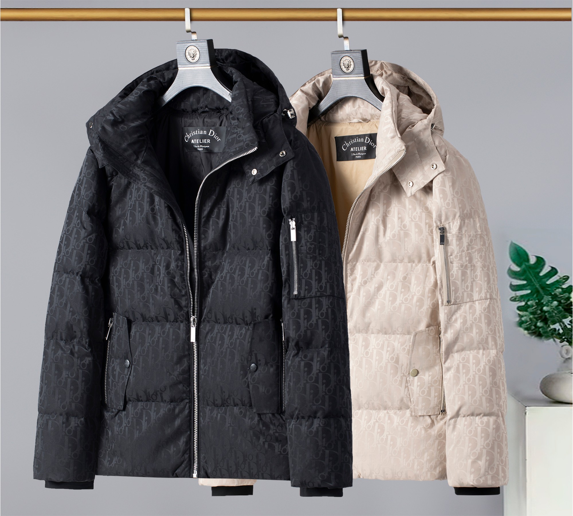 Dior Male Down Jacket Goose Down Printed M-xl