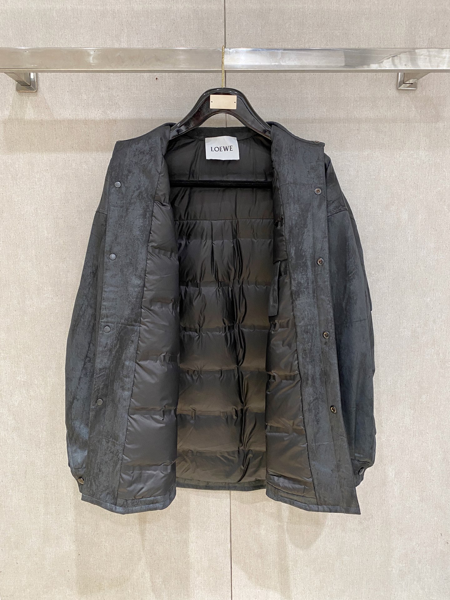 Loewe Down Jacket Goose Down Black S-m-l-xxxl