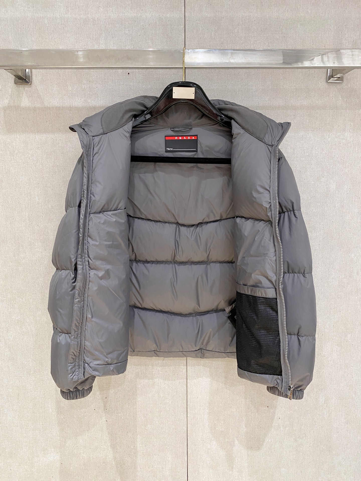 Prada Down Jacket Goose Down Black S-m-xxxl