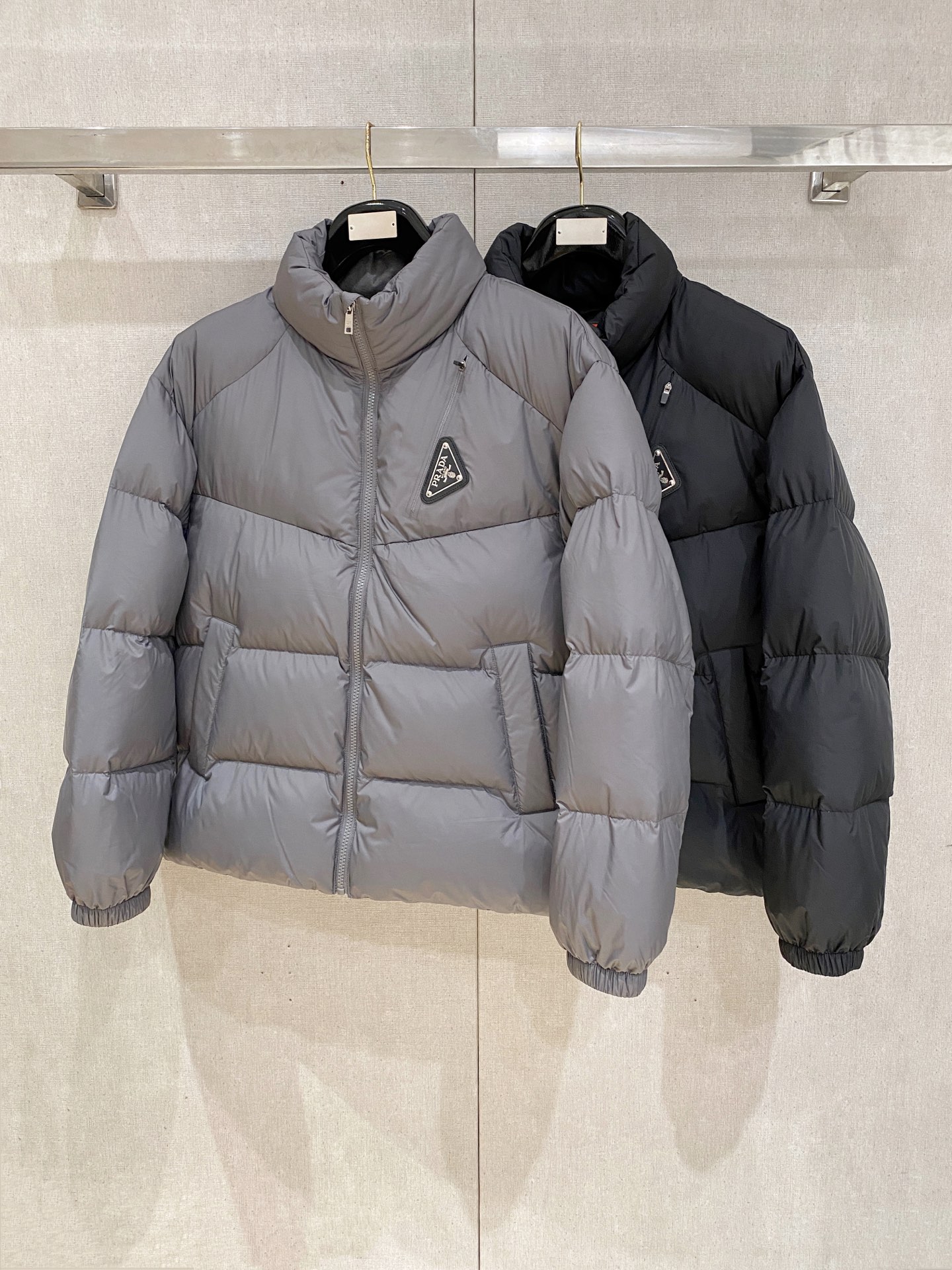 Prada Down Jacket Goose Down Black S-m-xxxl