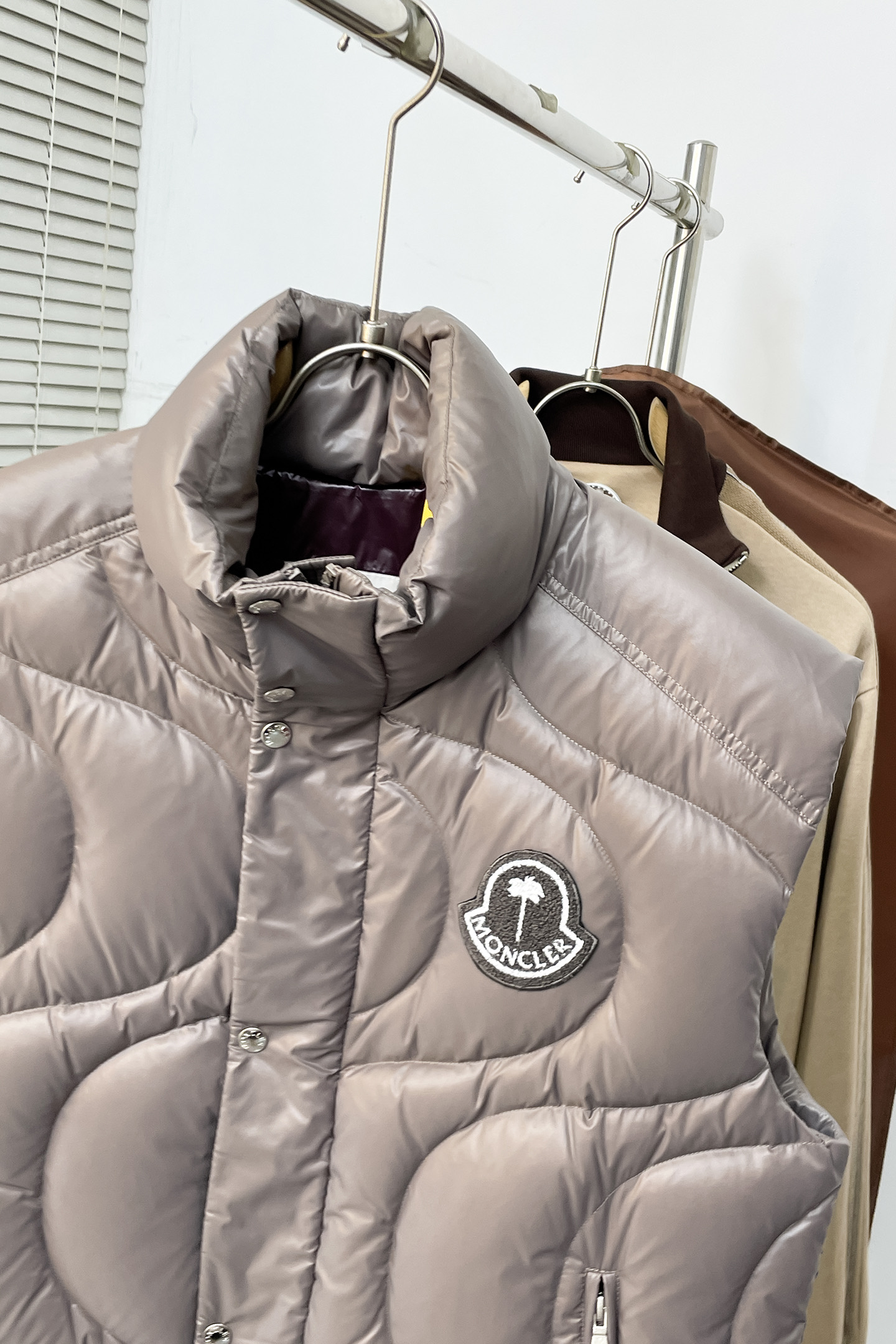 Moncler Male Basic Clothing White Duck Down Black Slim Fit M-l-xl