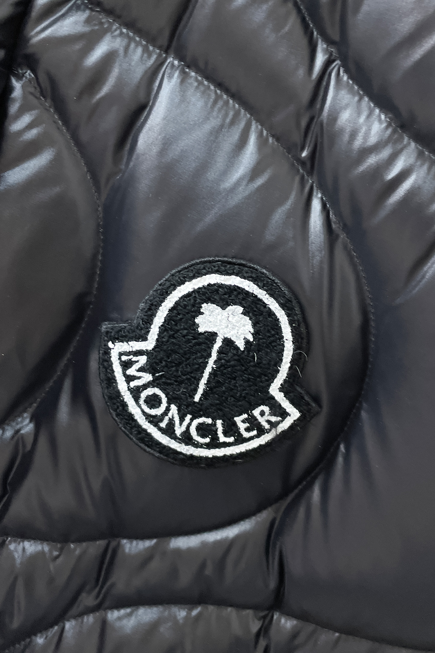 Moncler Male Basic Clothing White Duck Down Black Slim Fit M-l-xl