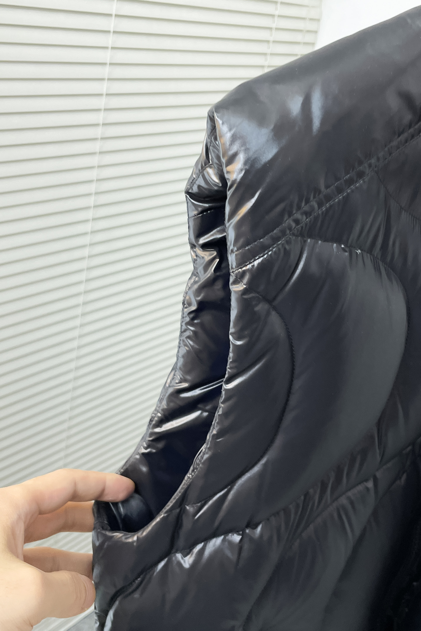 Moncler Male Basic Clothing White Duck Down Black Slim Fit M-l-xl