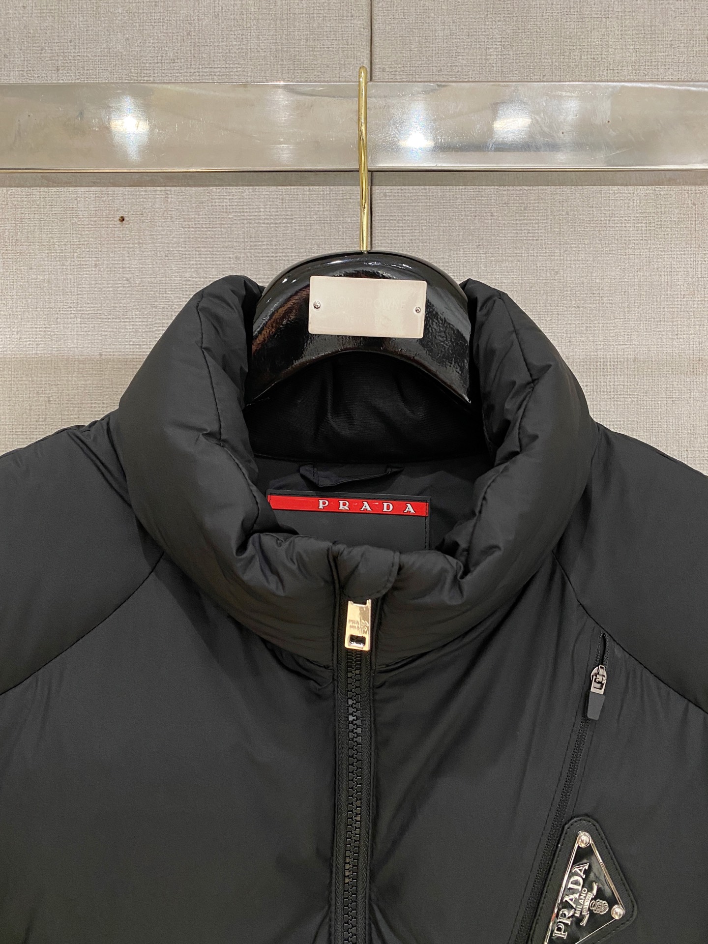 Prada Down Jacket Goose Down Black S-m-xxxl