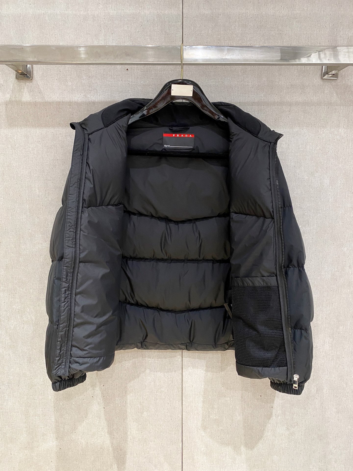 Prada Down Jacket Goose Down Black S-m-xxxl
