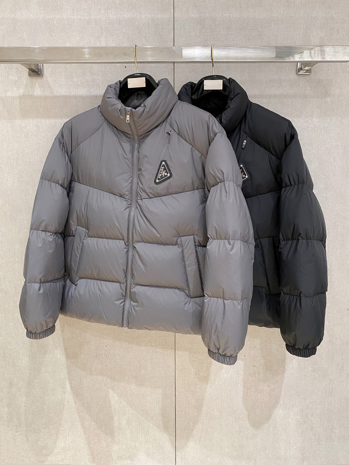 Prada Down Jacket Goose Down Black S-m-xxxl