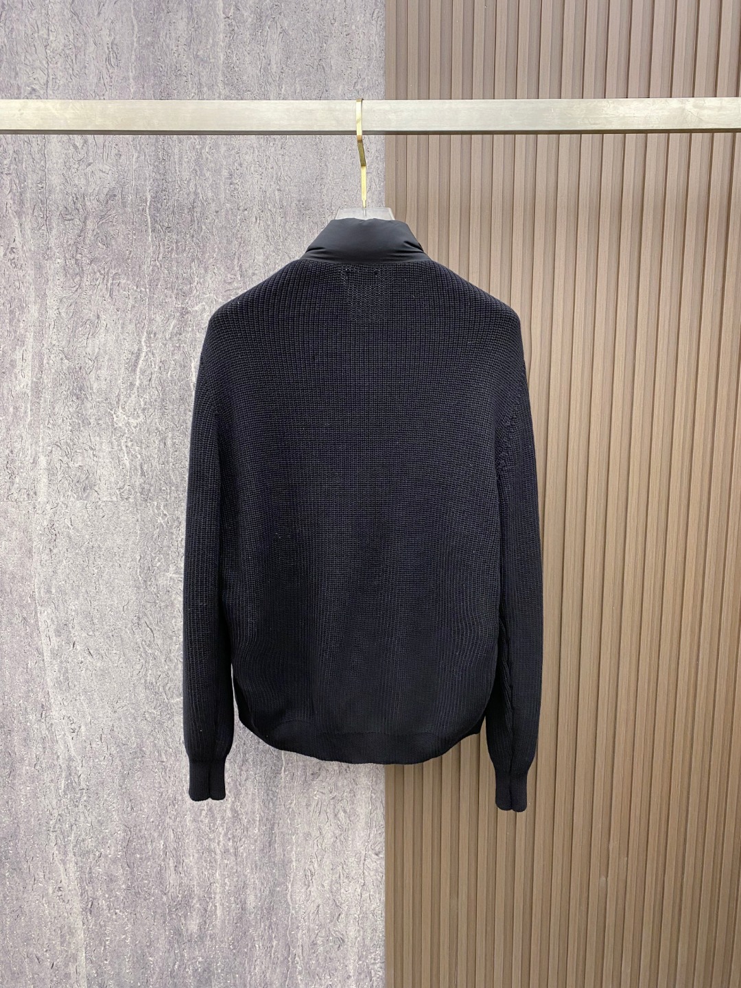 Moncler Down Jacket Knitted Black M-l