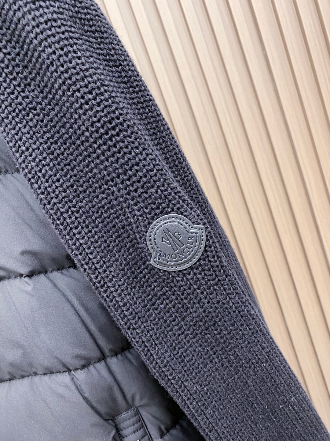 Moncler Down Jacket Knitted Black M-l