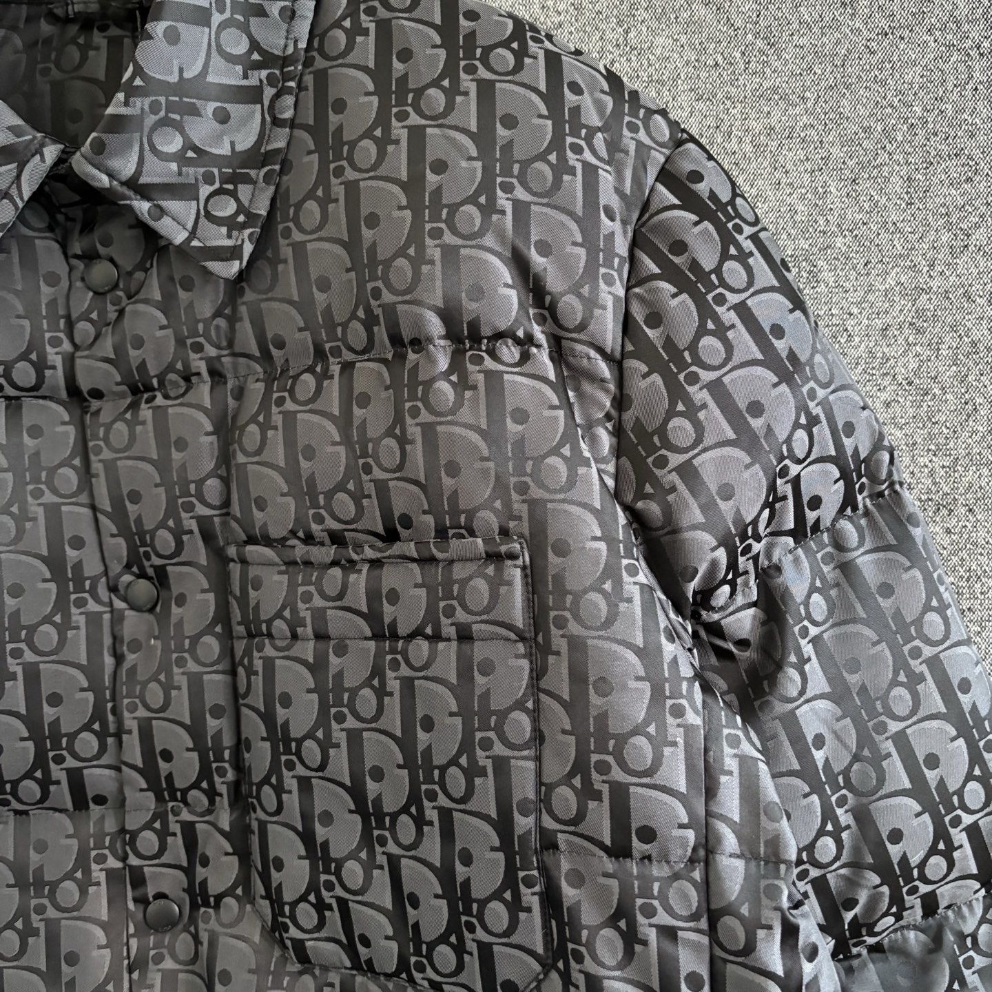 Dior Down Jacket Cotton Black Printed S-m-l-xl