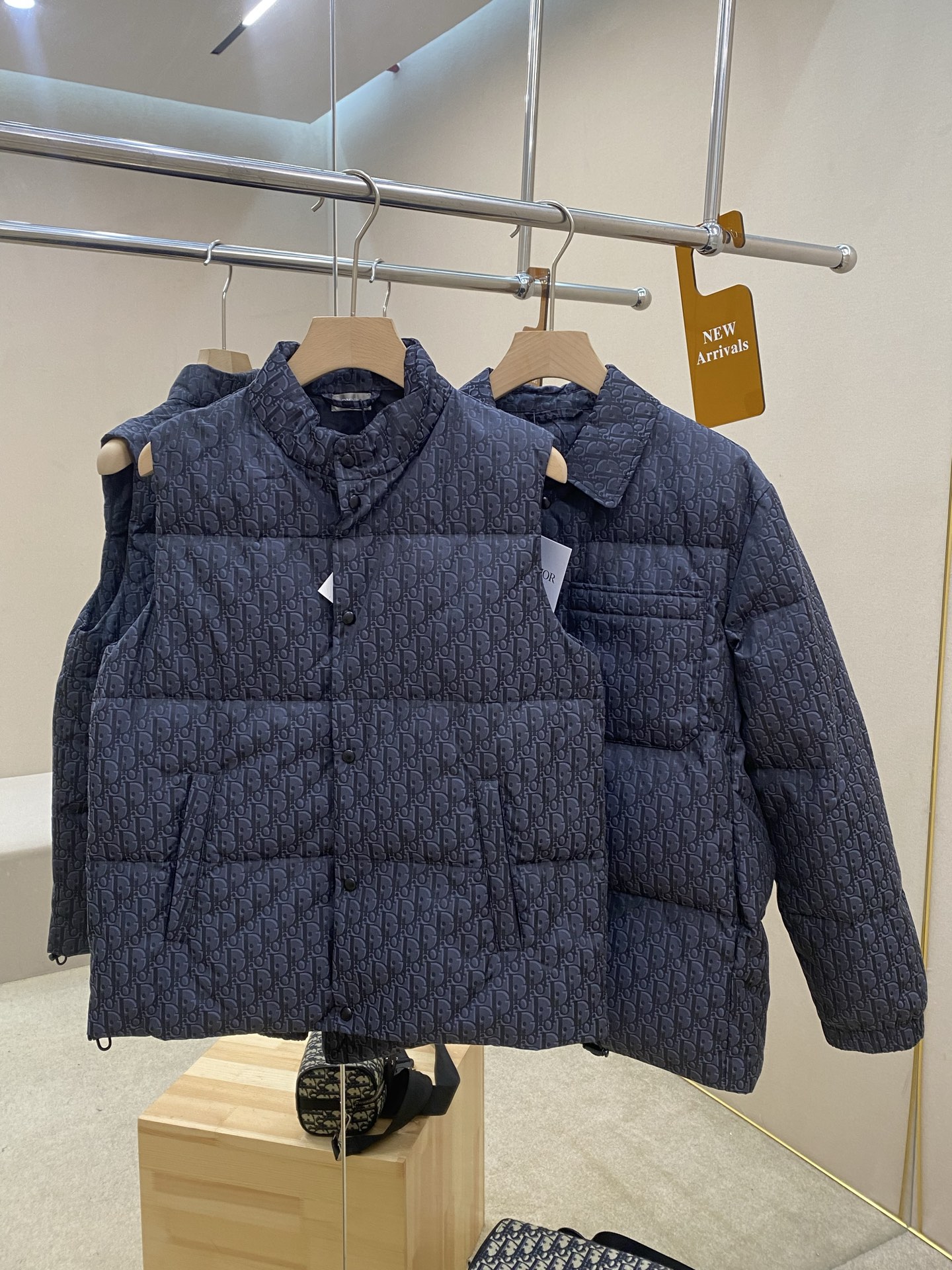Dior Down Jacket Cotton Black Printed S-l