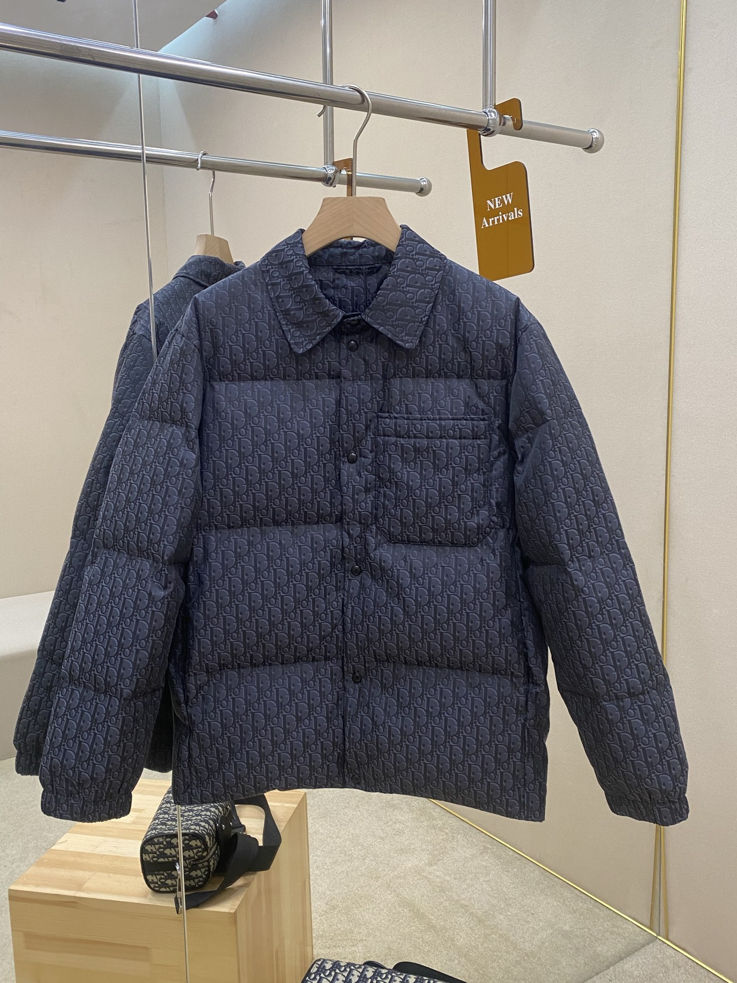 Dior Down Jacket Cotton Black Printed S-l