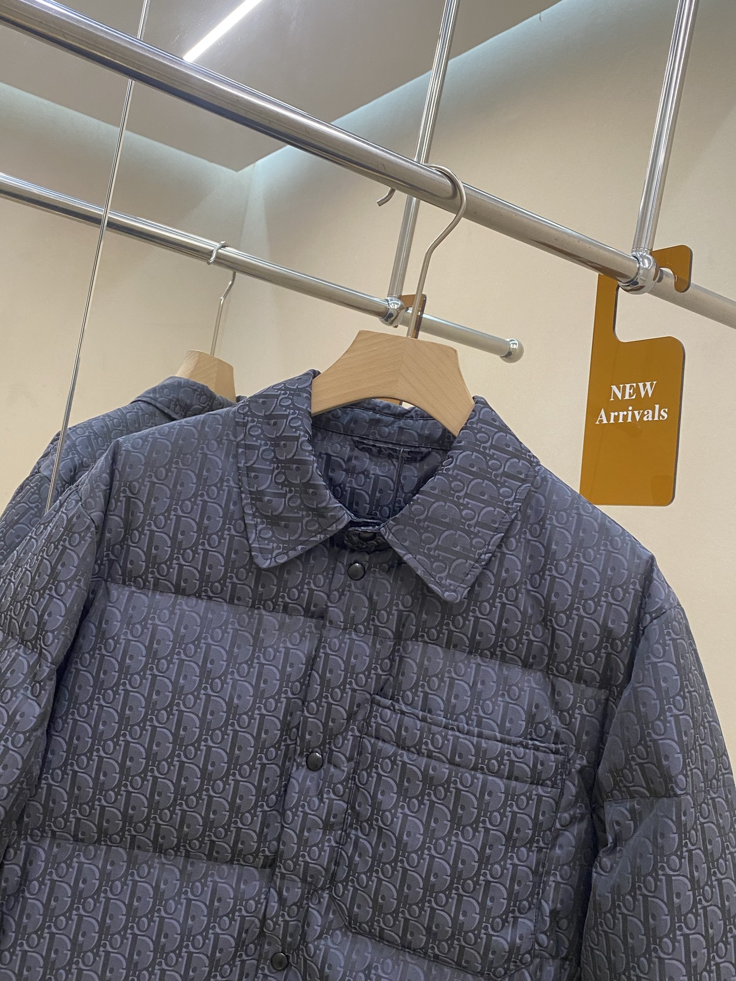 Dior Down Jacket Cotton Black Printed S-l