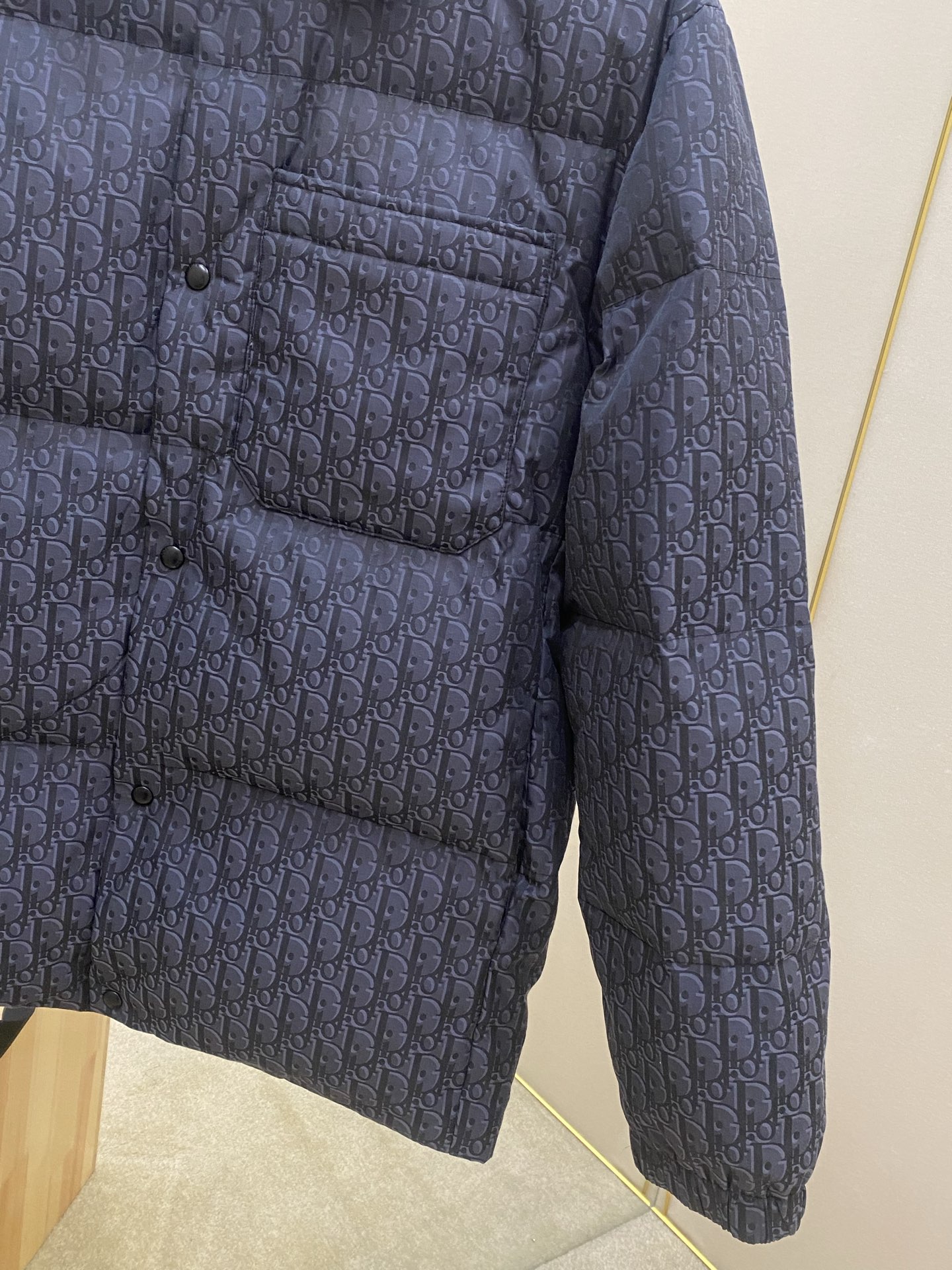 Dior Down Jacket Cotton Black Printed S-l