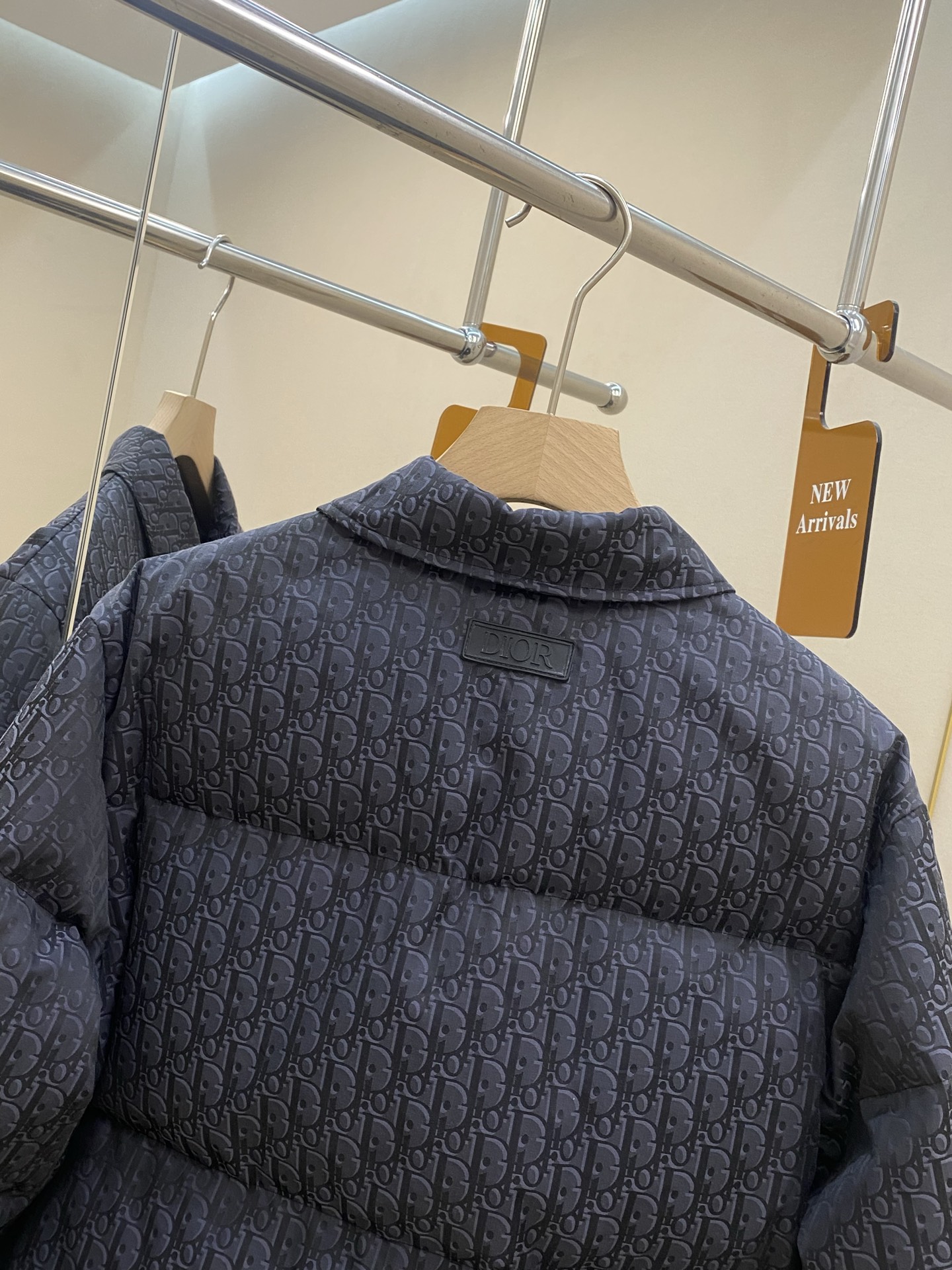 Dior Down Jacket Cotton Black Printed S-l