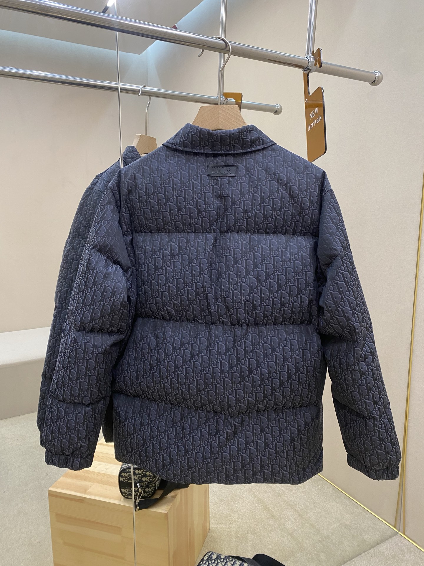 Dior Down Jacket Cotton Black Printed S-l