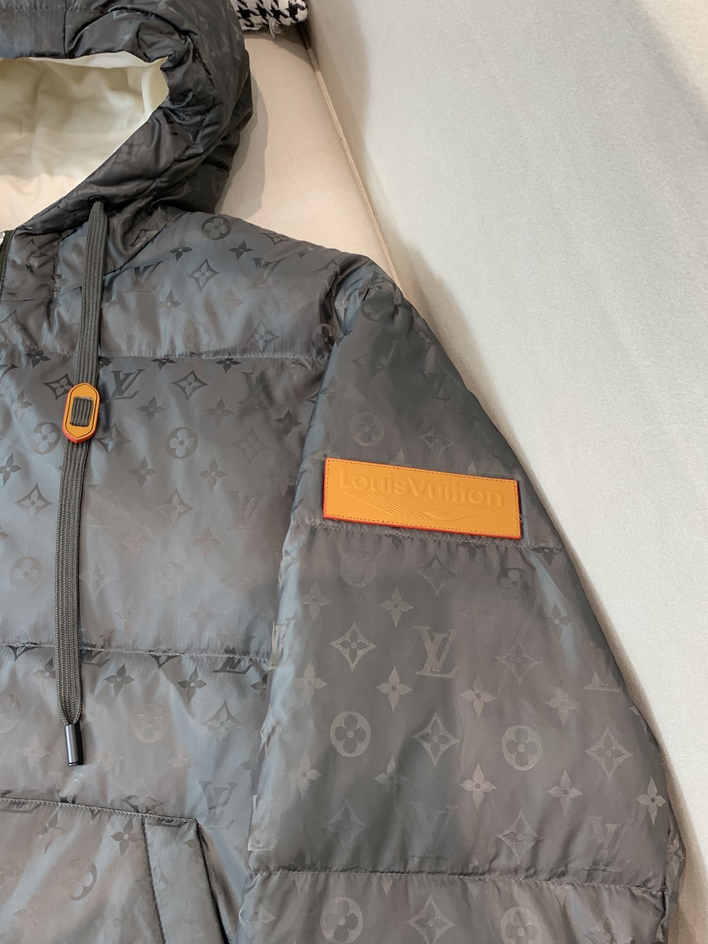 Louis Vuitton Male Down Jacket Black Hooded S-l