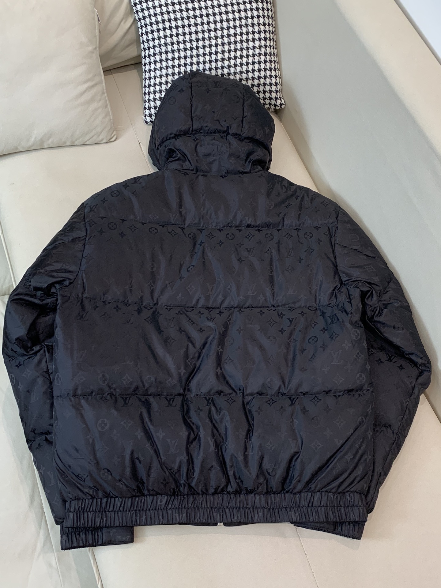 Louis Vuitton Male Down Jacket Black Hooded S-l