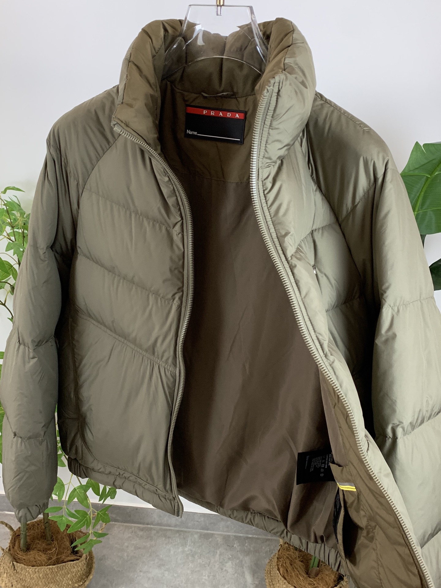Prada Down Jacket Goose Down Black S-m-xl