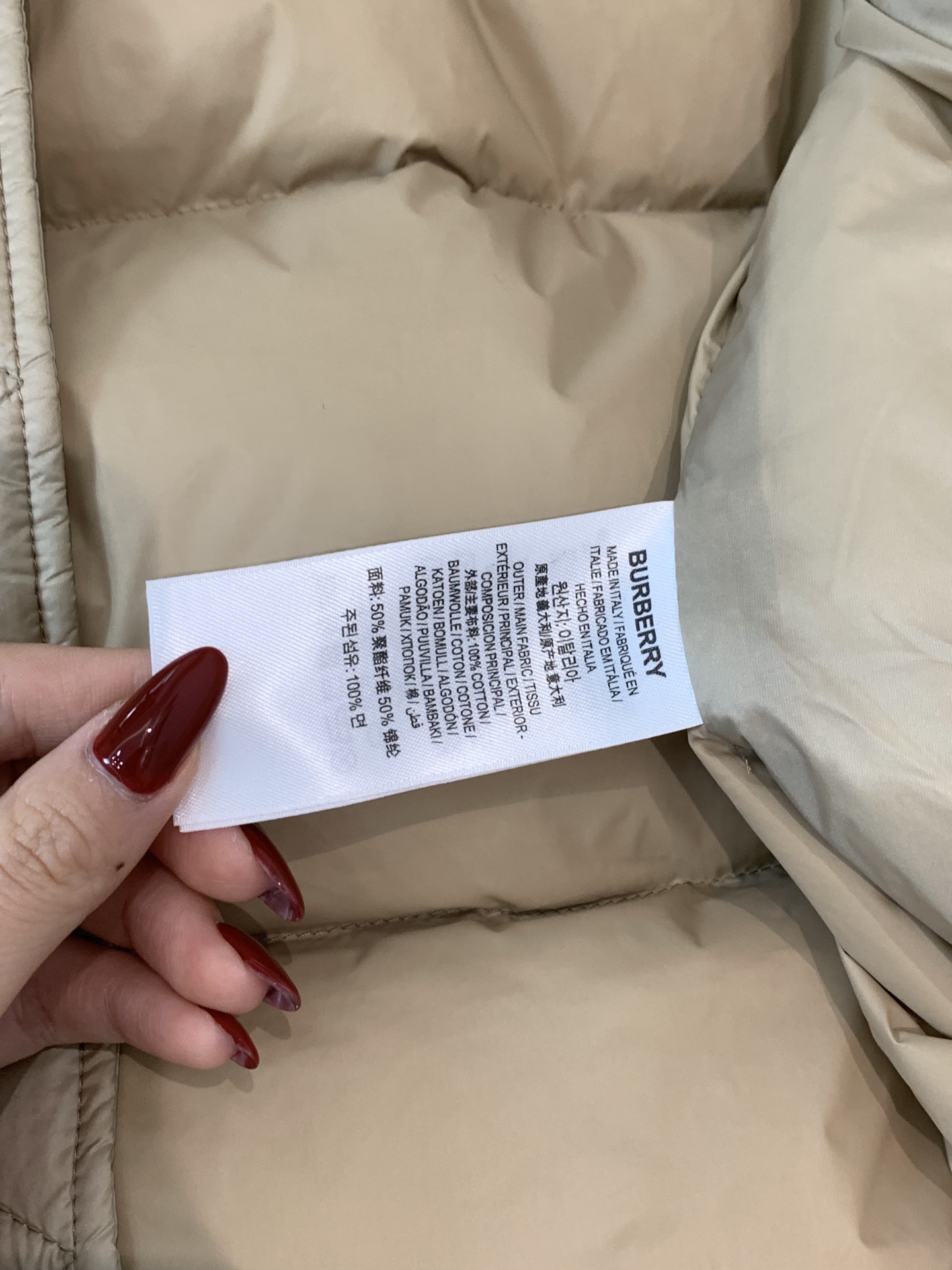 Burberry Male Down Jacket White Duck Down Black Hooded