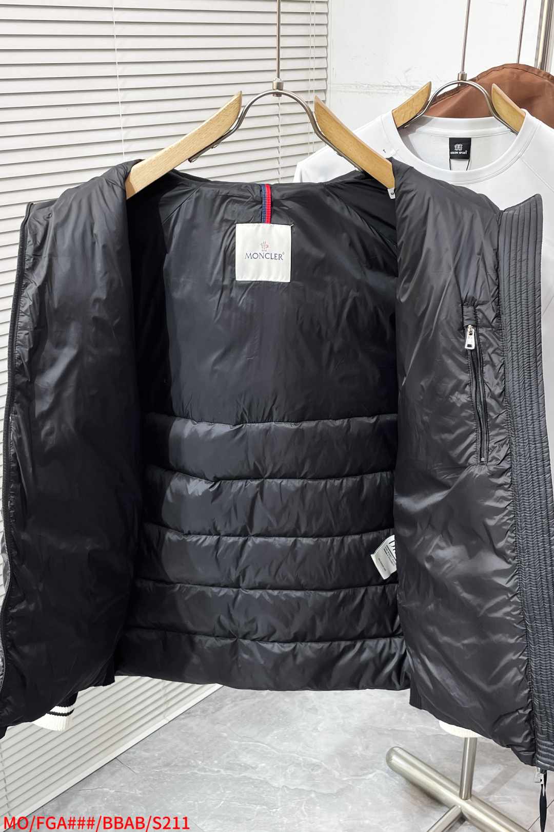 Moncler Down Jacket Knitted Black Hooded S-m-l-xl