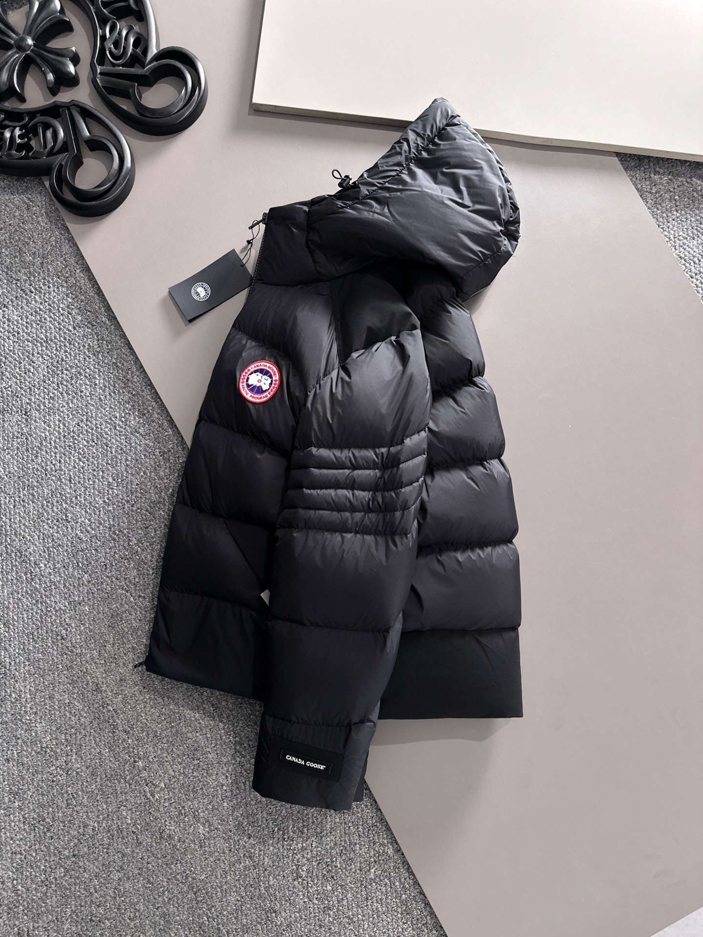 Canada Goose Couple Down Jacket Black Hooded S-l