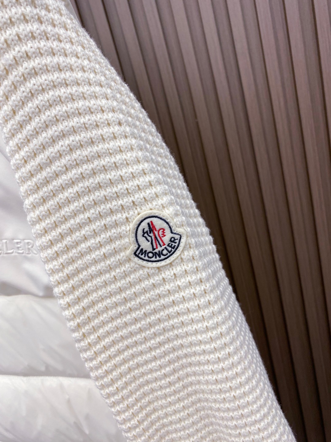 Moncler Down Jacket Knitted Black Hooded M-l