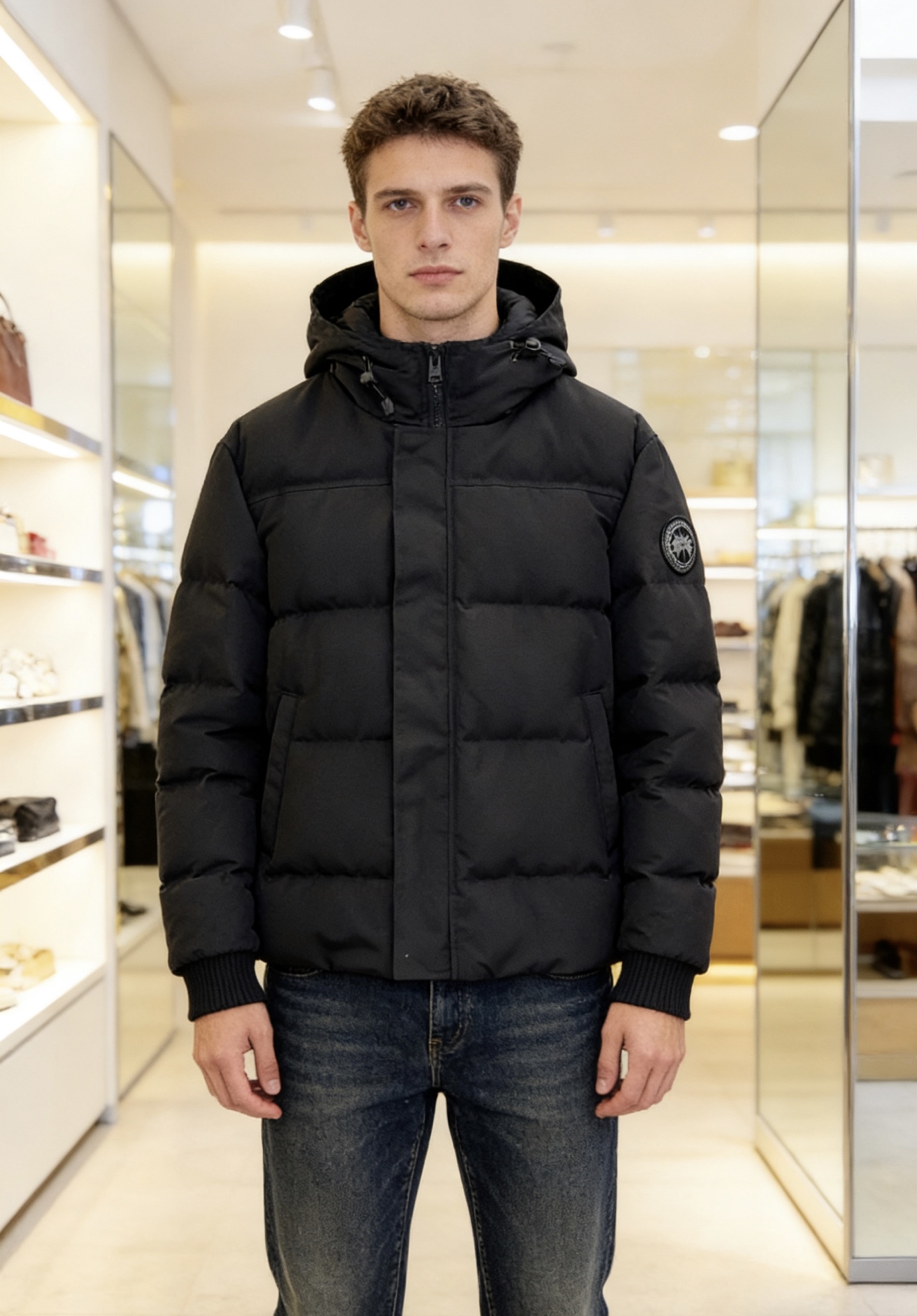 Canada Goose Couple Down Jacket White Duck Down Black S-m-l-xl-xxl