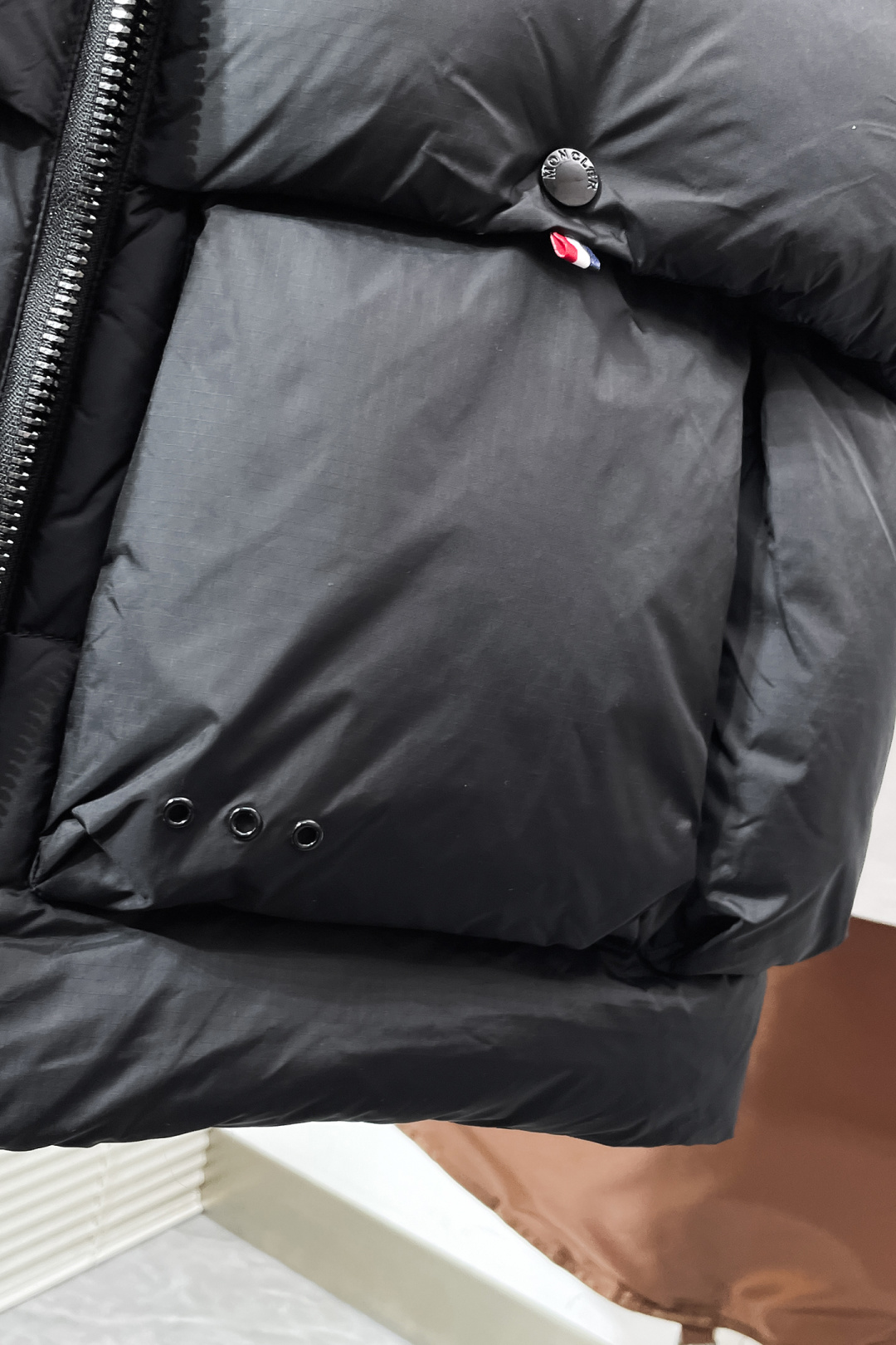 Moncler Down Vest White Duck Down Black S-m-l-xl