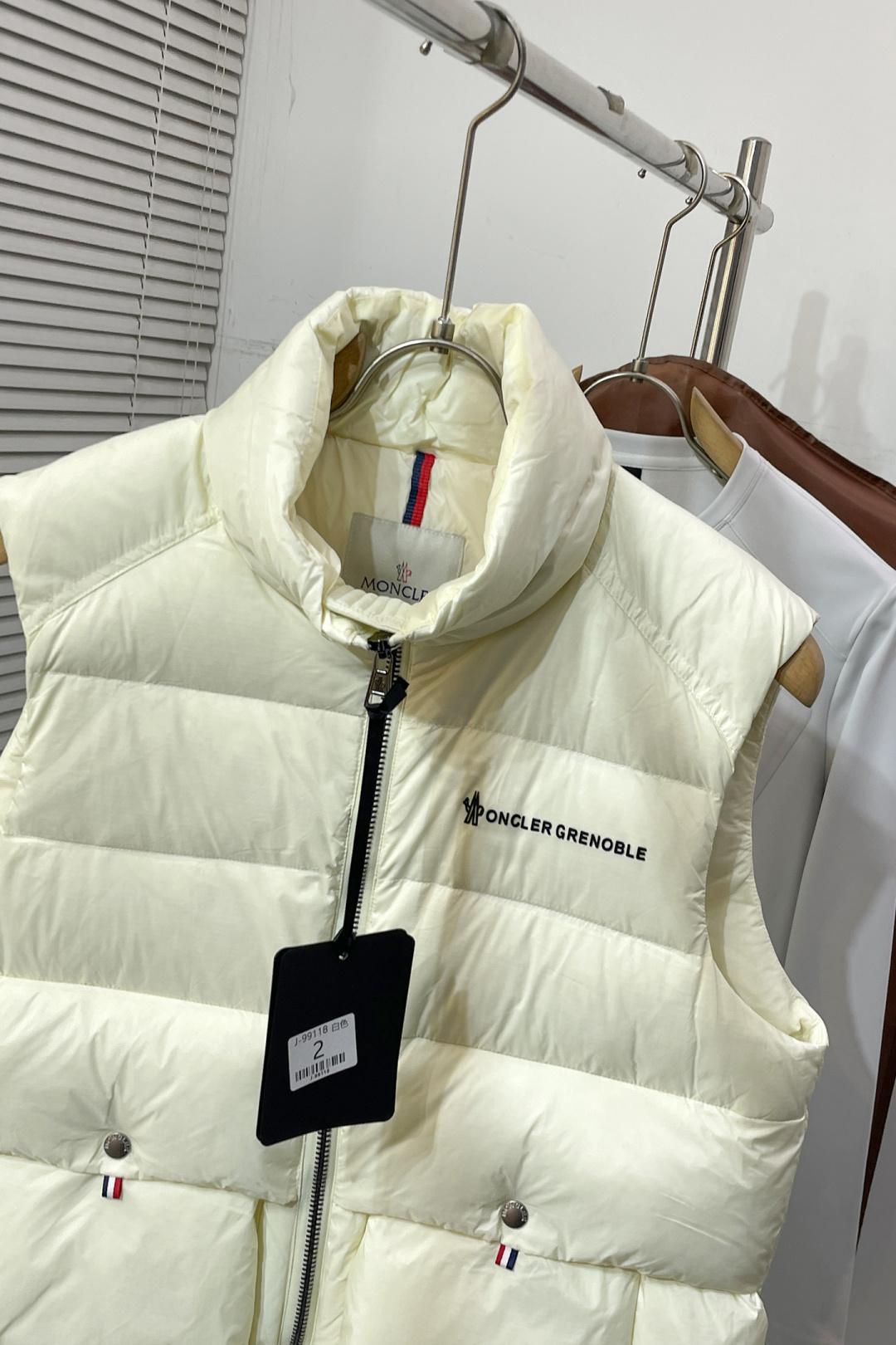Moncler Down Vest White Duck Down Black S-m-l-xl