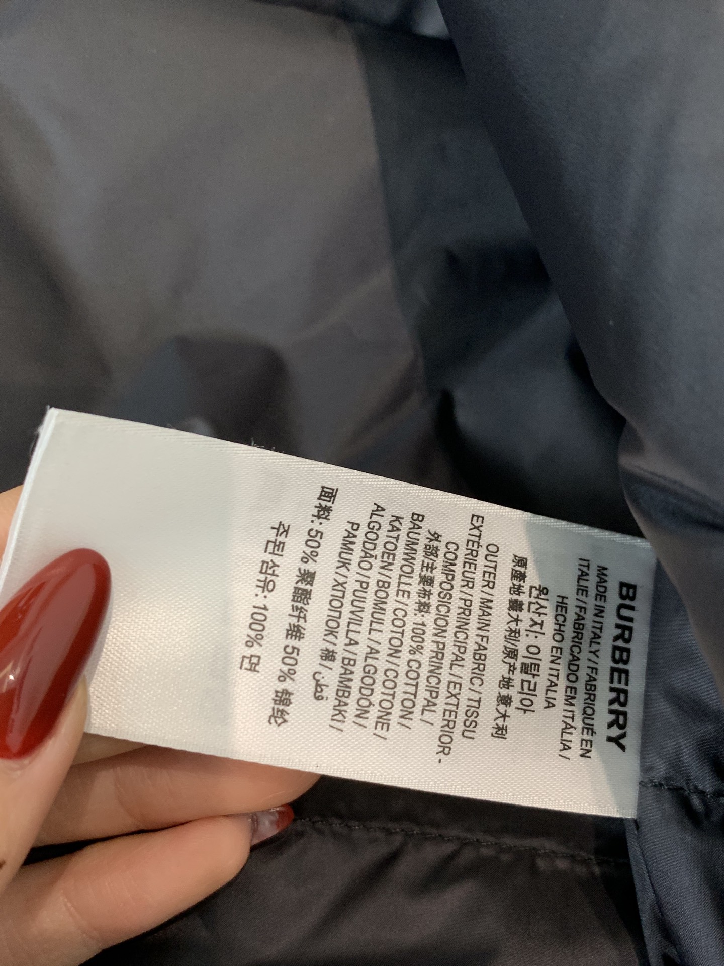 Burberry Male Down Jacket White Duck Down Black Hooded