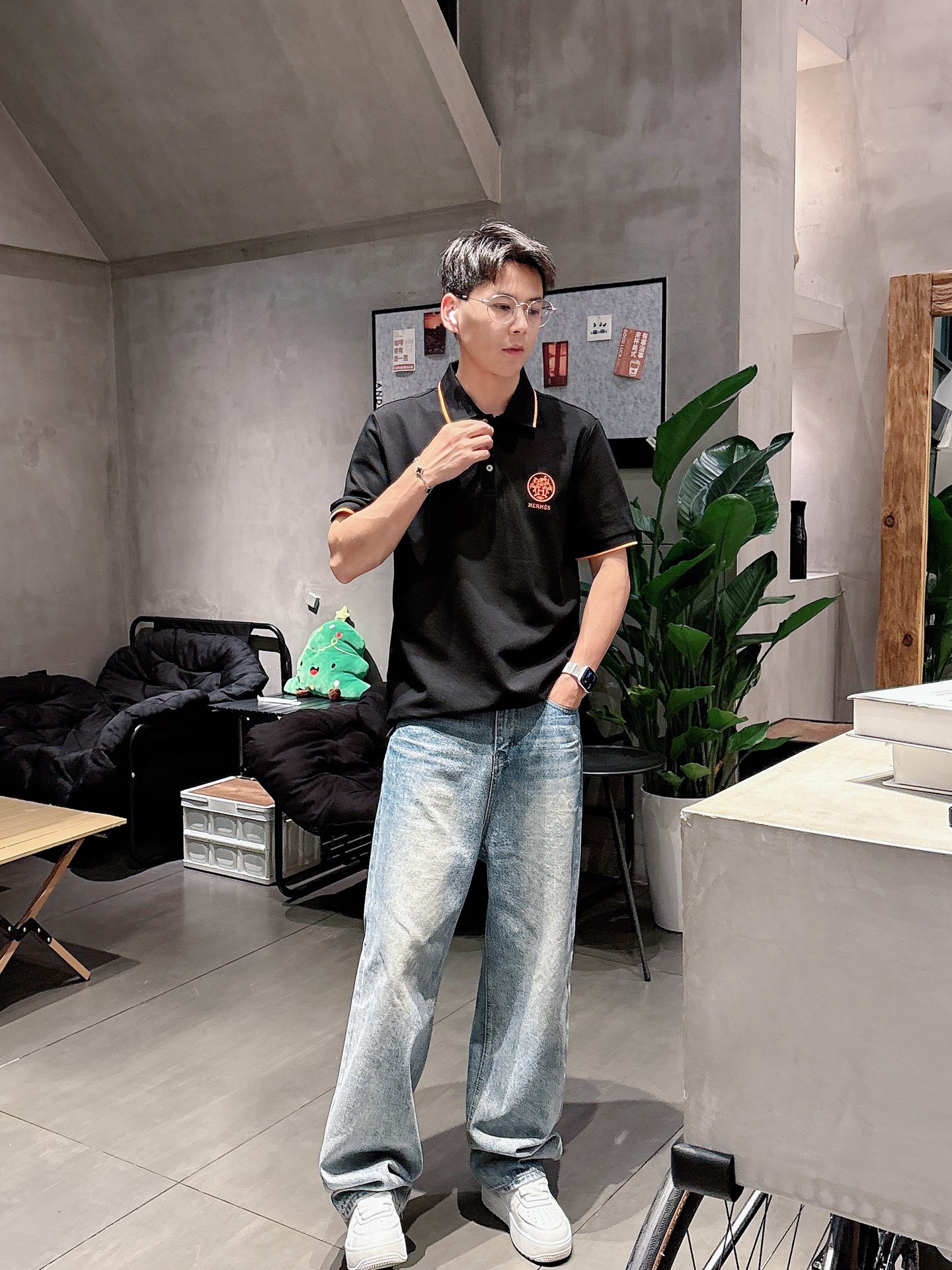 Hermès Basic Clothing Cotton Black M-l-xl-xxl