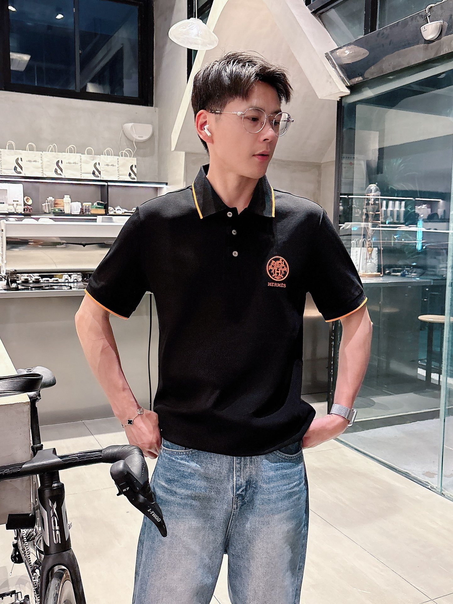 Hermès Basic Clothing Cotton Black M-l-xl-xxl