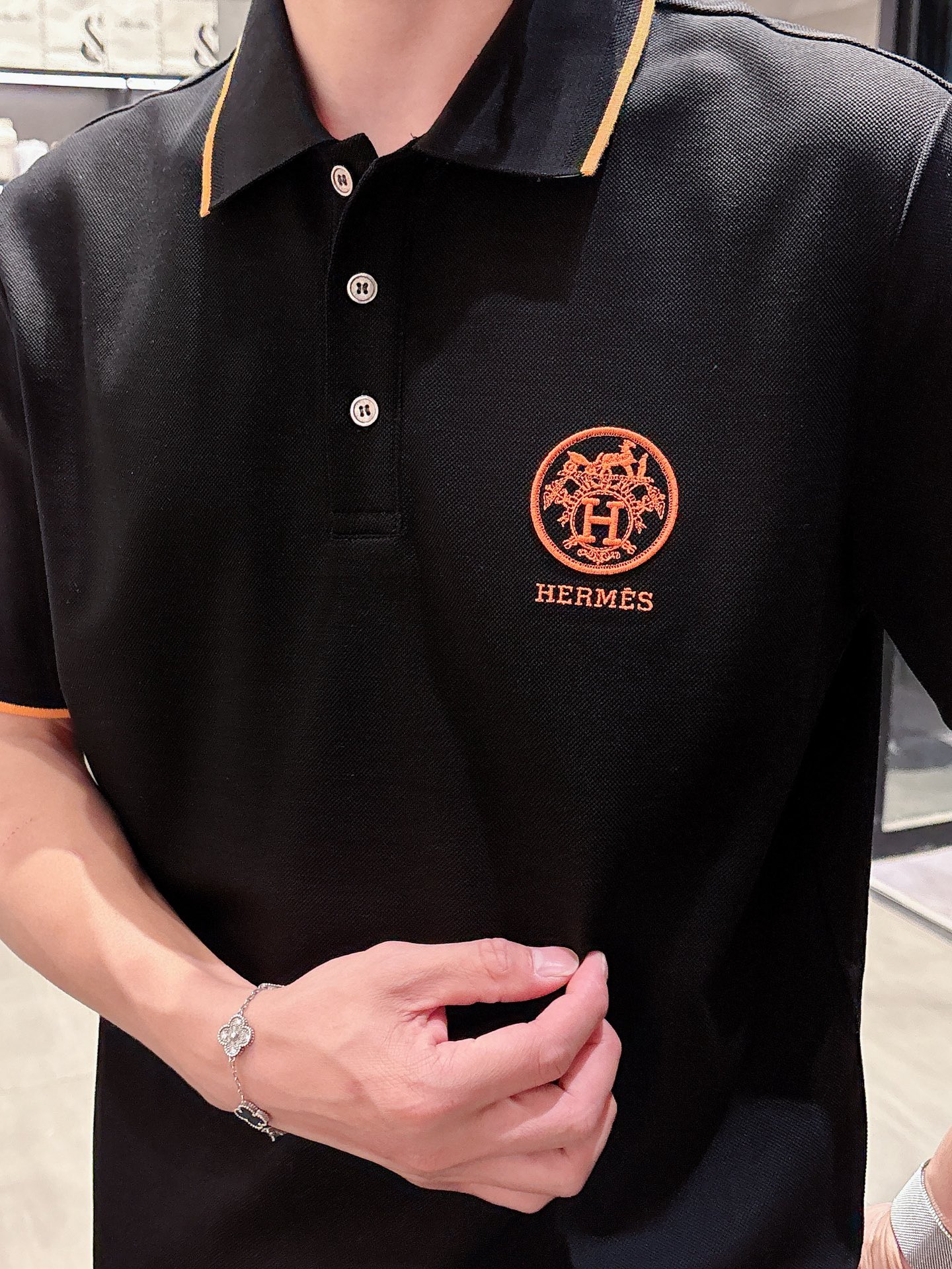 Hermès Basic Clothing Cotton Black M-l-xl-xxl