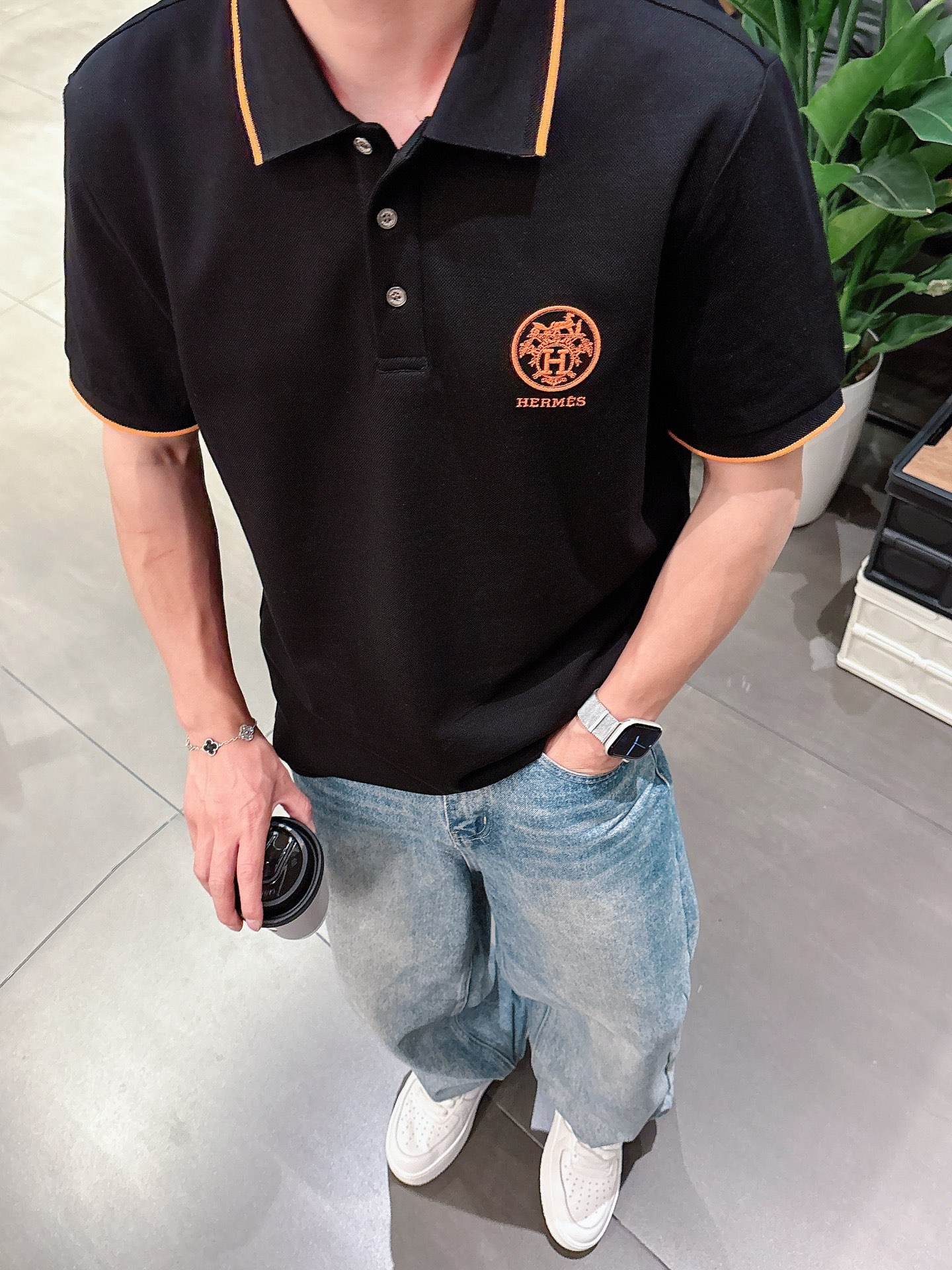 Hermès Basic Clothing Cotton Black M-l-xl-xxl