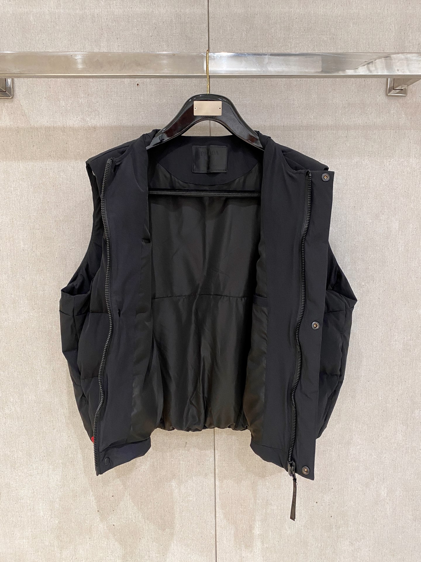 Prada Vest Goose Down Black S-m-l-xl