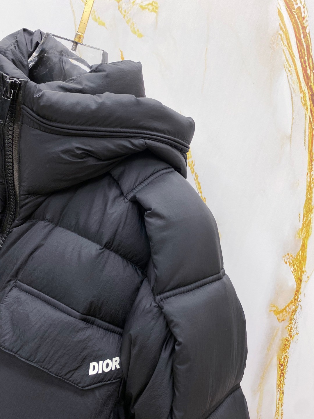 Dior Down Jacket White Duck Down Black L