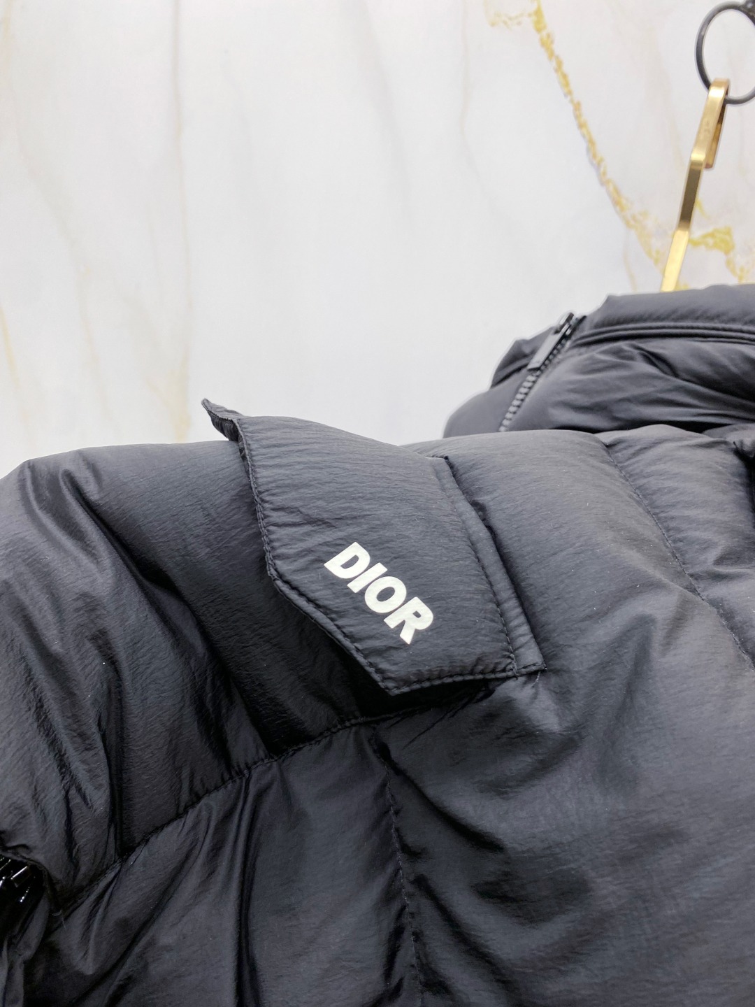 Dior Down Jacket White Duck Down Black L