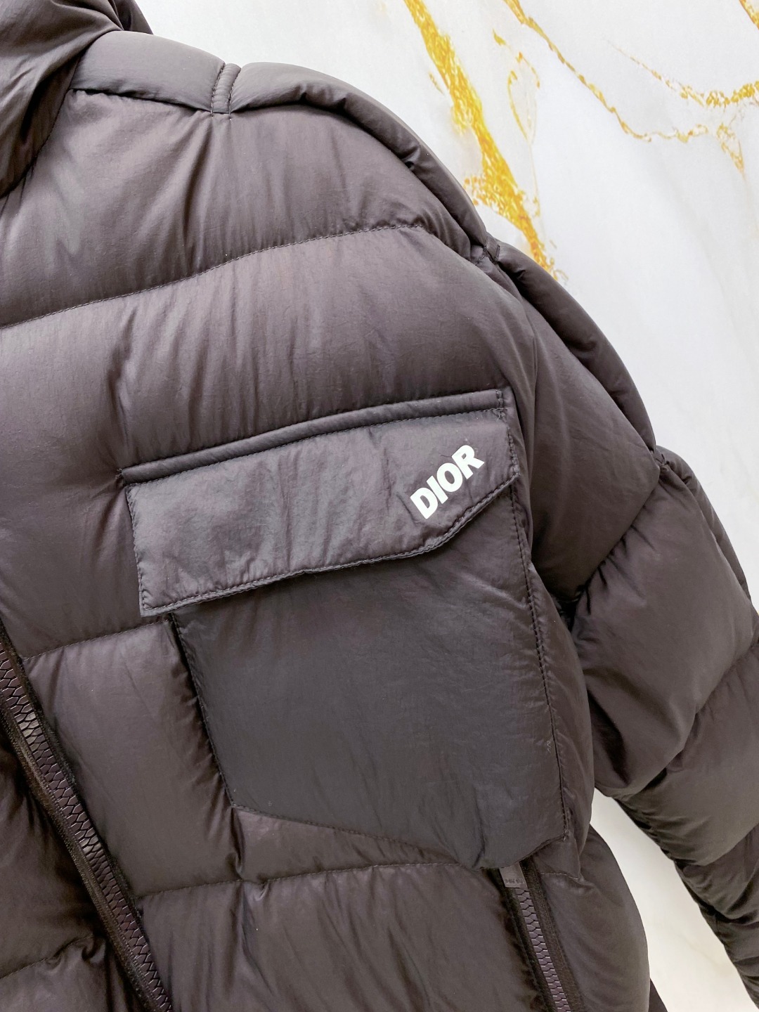 Dior Down Jacket White Duck Down Black L