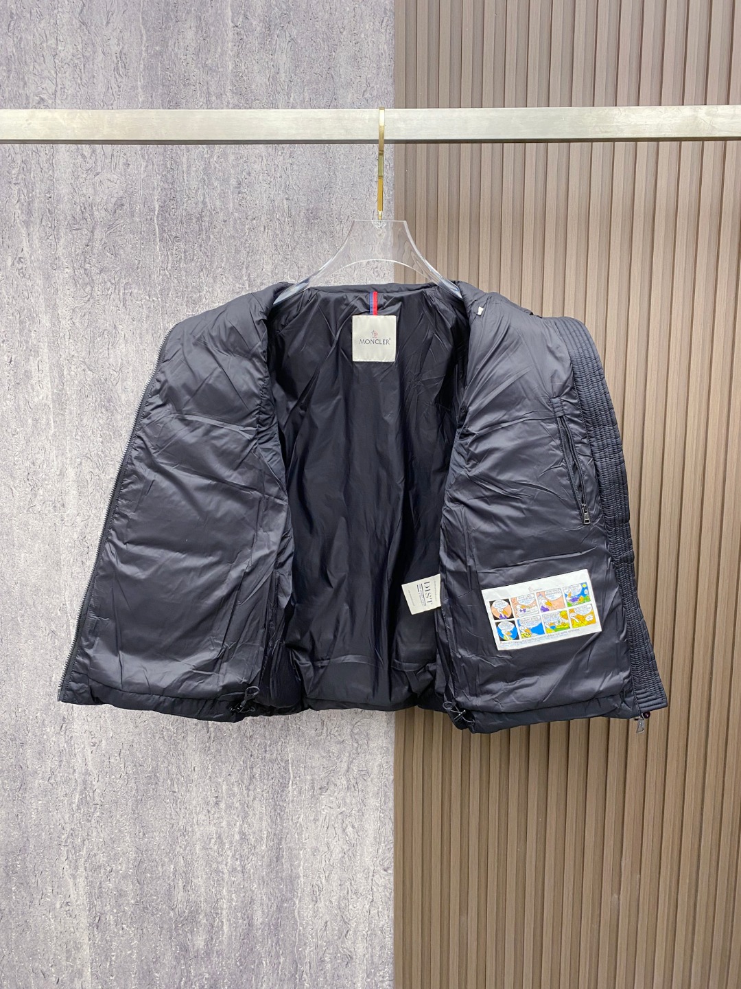 Moncler Down Vest White Duck Down Black M-l