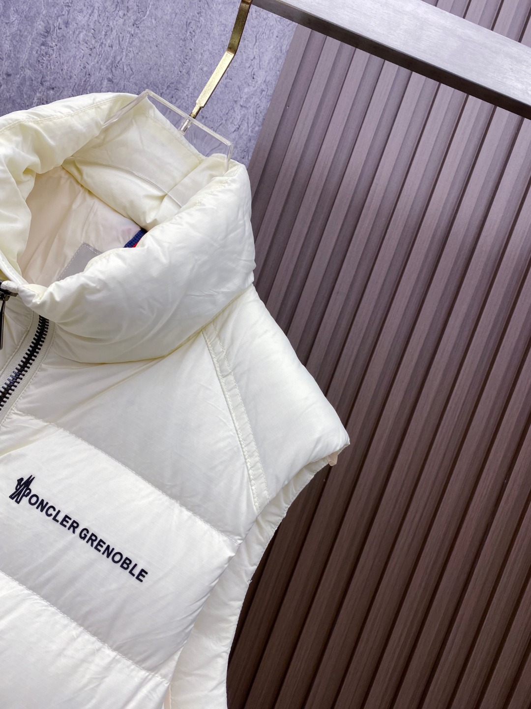 Moncler Down Vest White Duck Down Black M-l