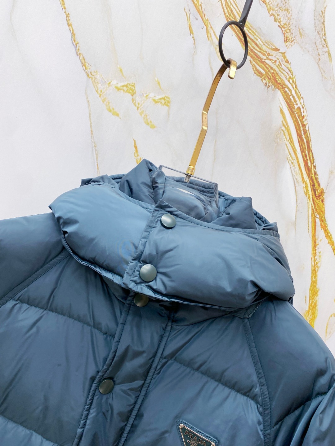 Prada Down Jacket Black Hooded L